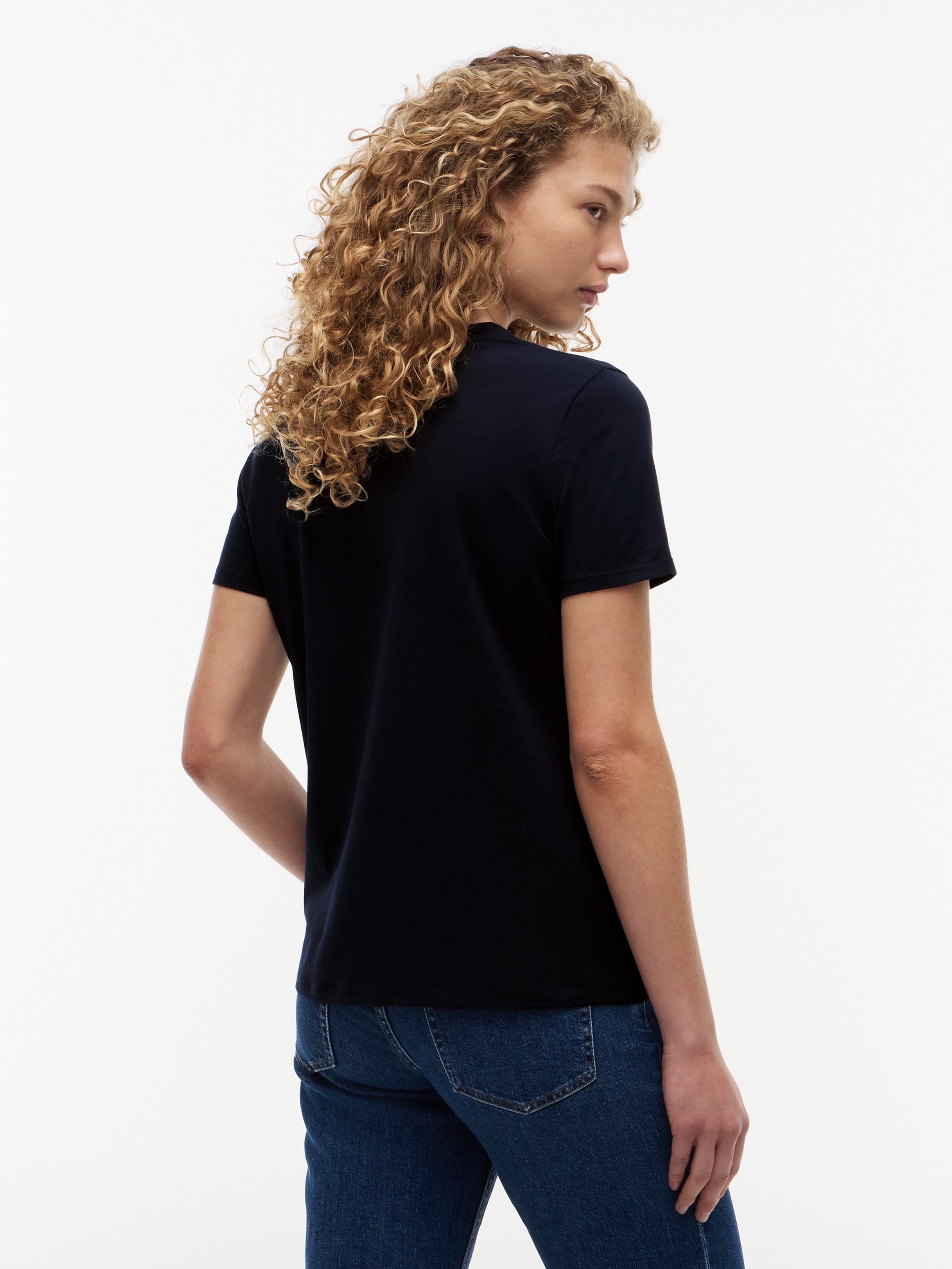 Tommy Hilfiger Shirt à col rond »1985 REG MINI CORP LOGO C-NK SHORT SLEEVE« avec inscription logo Tommy Hilfiger et broderie