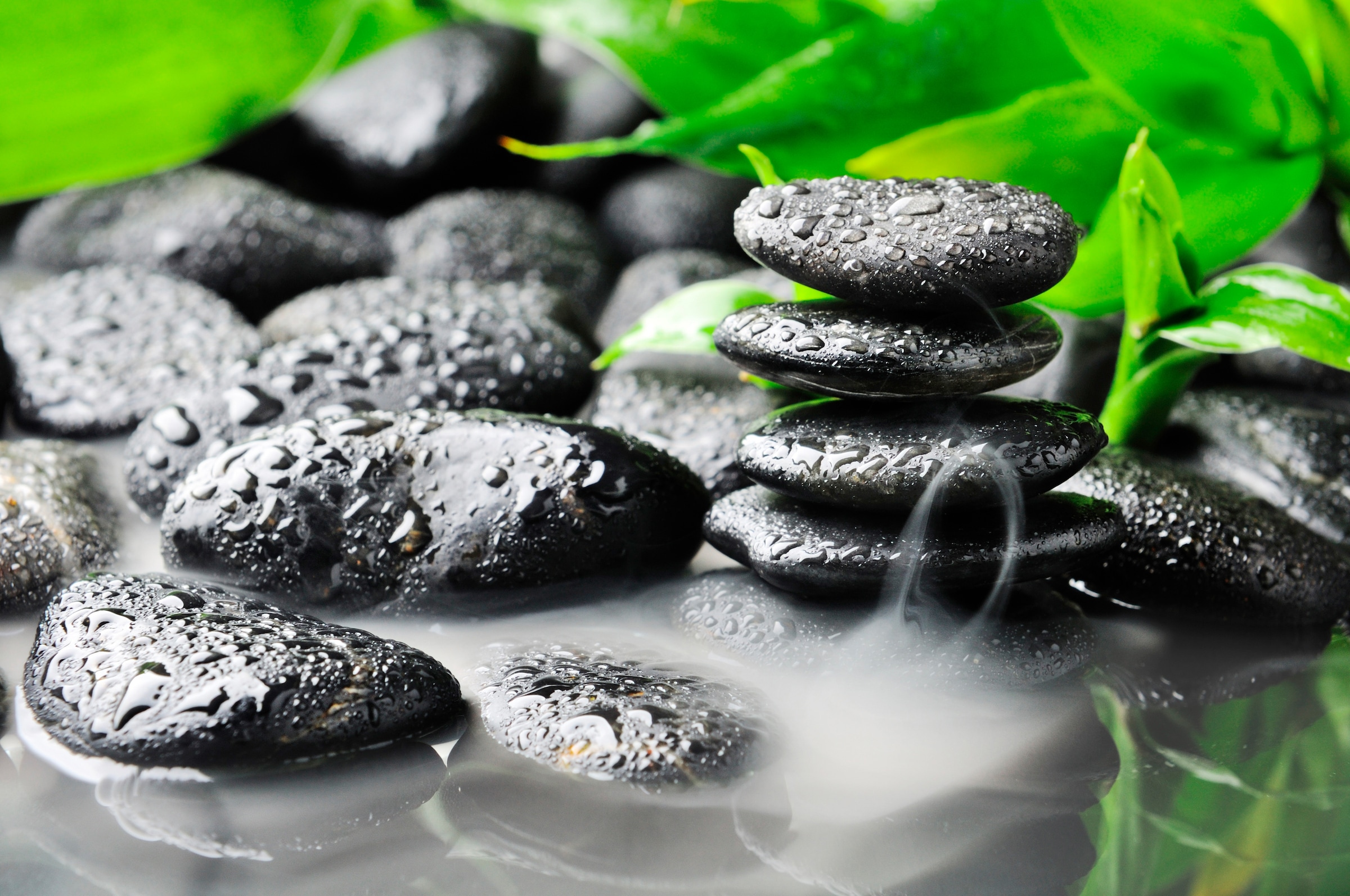 Image of Papermoon Fototapete "Zen Basalt Stones" glatt
