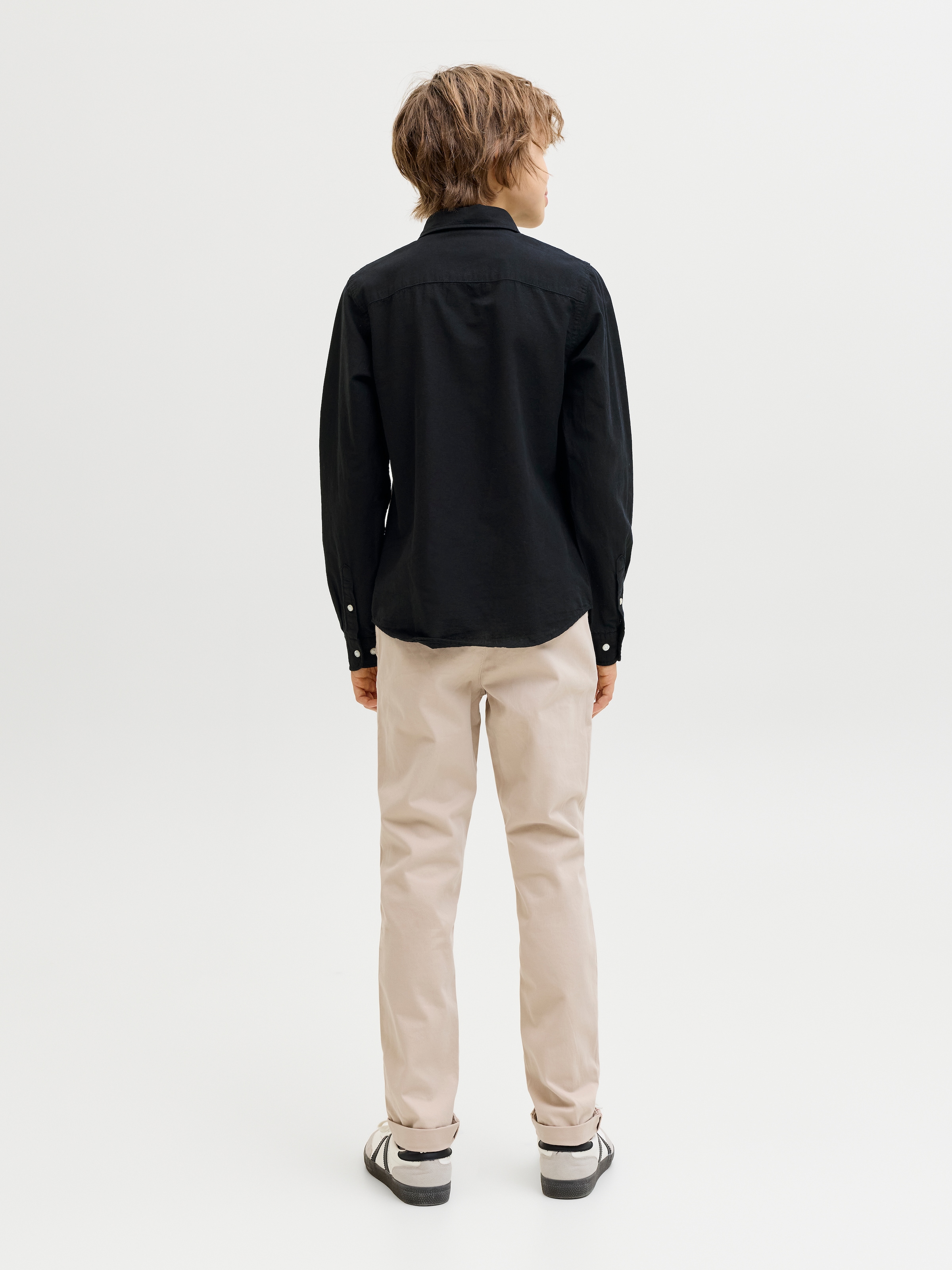 Jack & Jones Junior Langarmhemd »JJEBREEZE LINEN BLEND SHIRT L/S SN JNR«