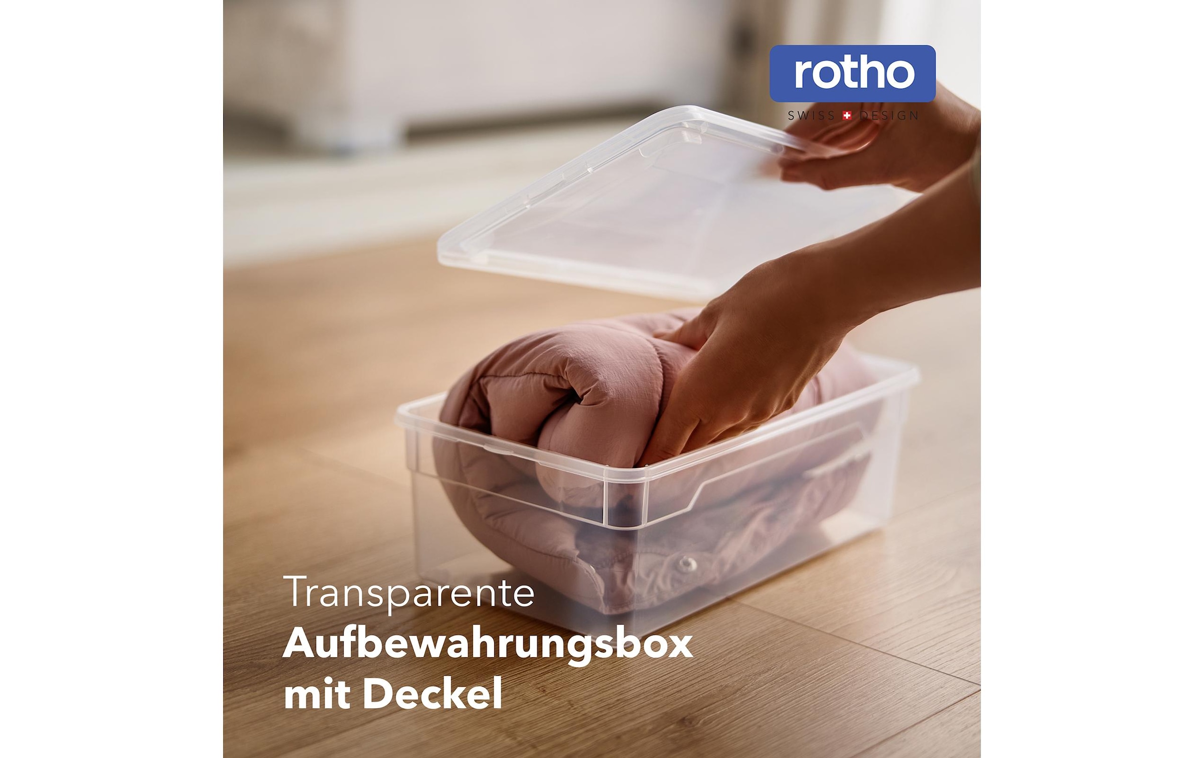 ROTHO Aufbewahrungsbox »Rotho Aufbewahrungsbox Clearbox 5 l, 12 Stück«