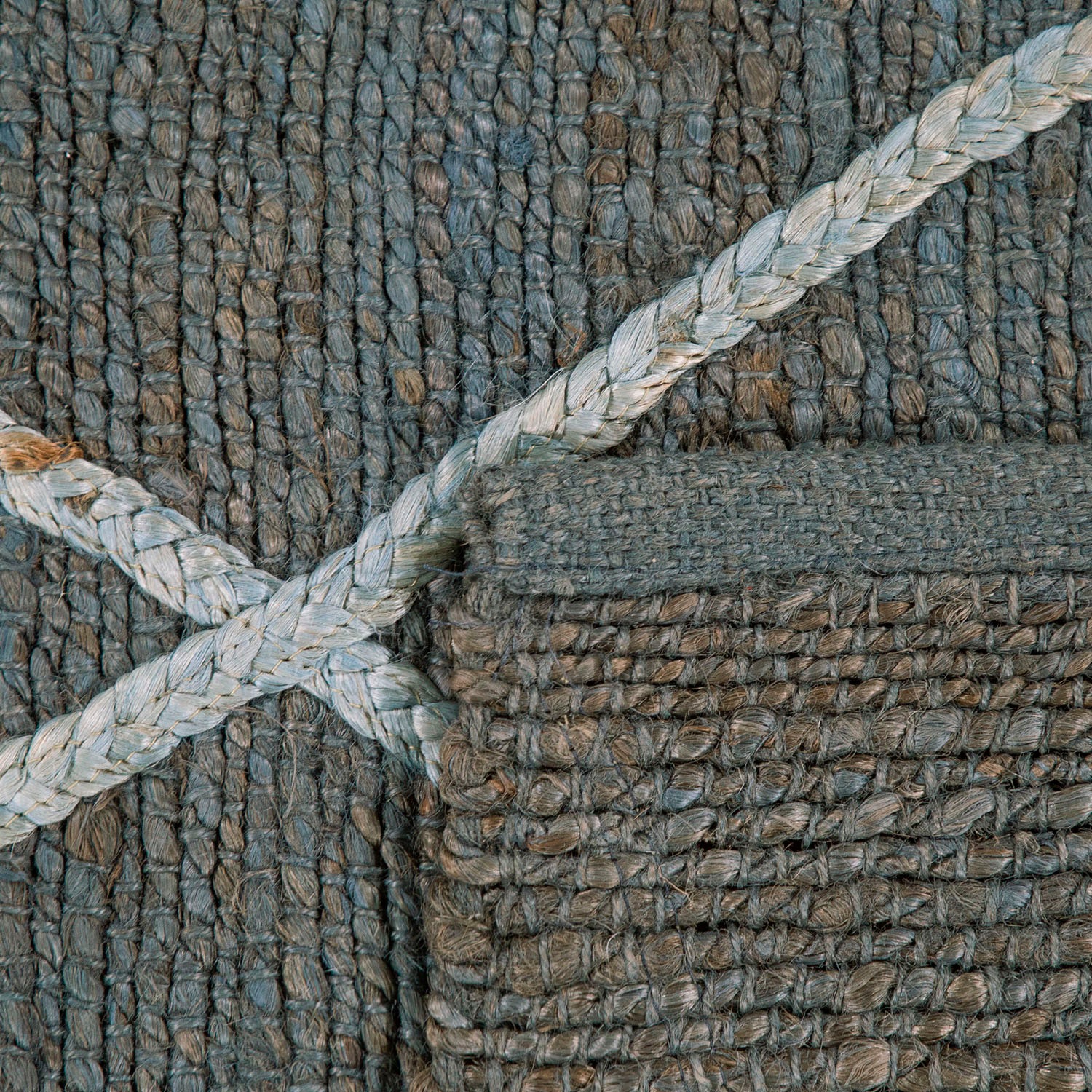 Paco Home Teppich »Skive 685«, rechteckig, 13 mm Höhe, handgeflochten, Rauten Muster, Naturfaser, auch als Läufer