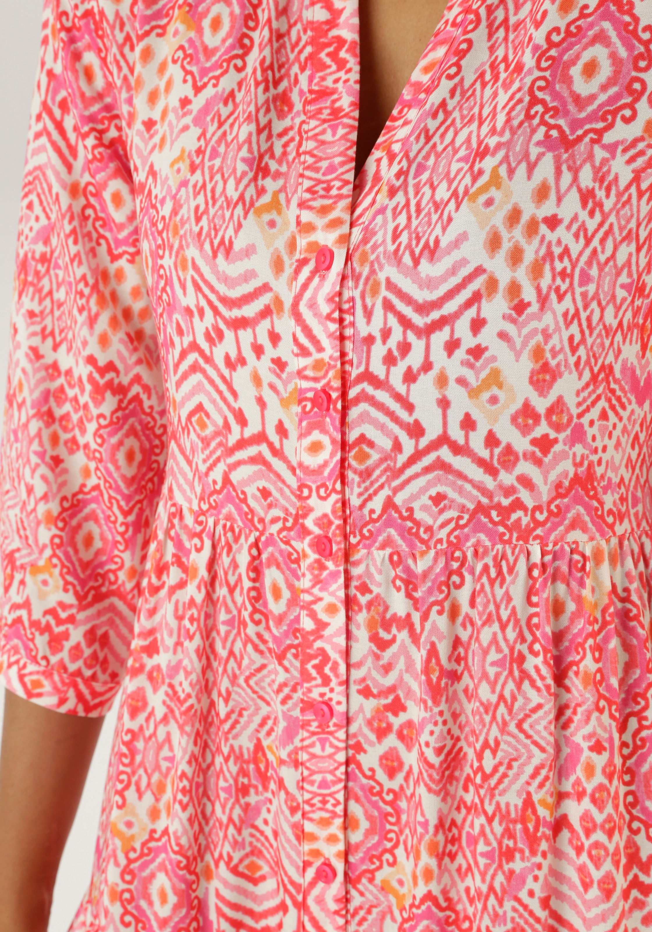 Aniston SELECTED Blusenkleid, mit frisch sommerlicher Ethno-Musterung