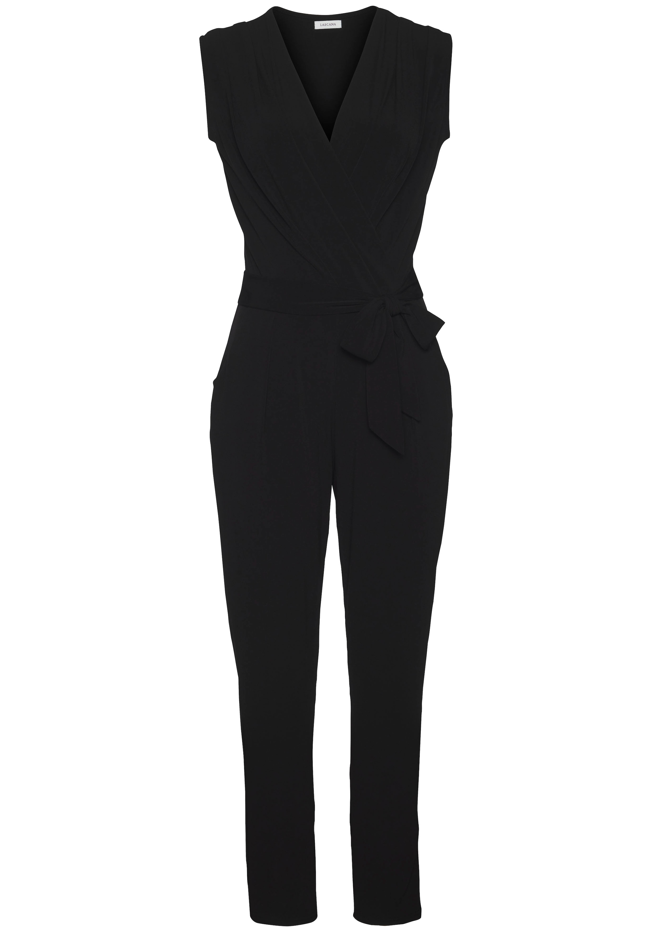 LASCANA Overall, (mit Bindegürtel), aus knitterfreier Ware, eleganter Jumpsuit in Wickeloptik, bügelfrei