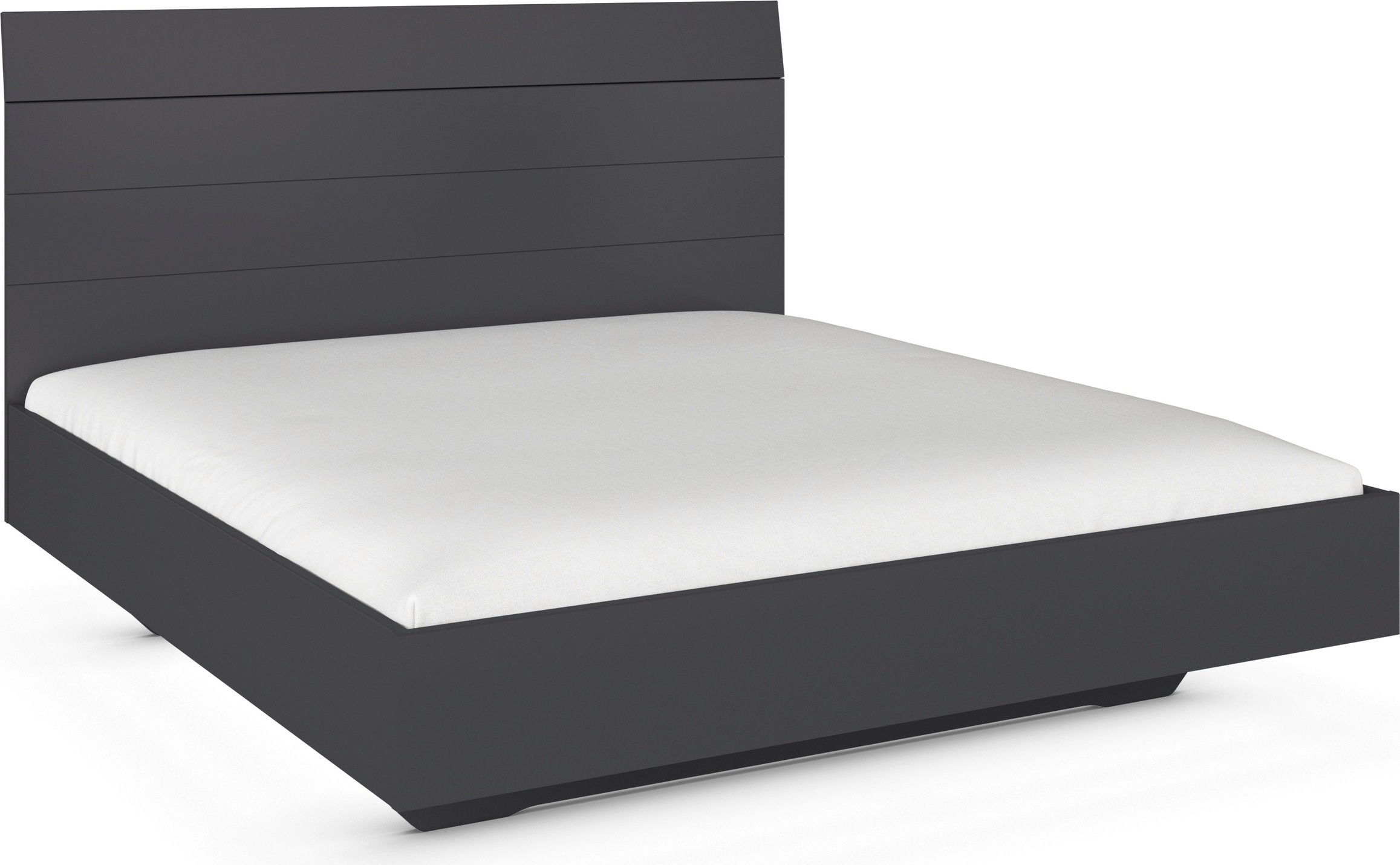 Image of GOODproduct Futonbett "Bett Doppelbett Holzbett AGORDO" 180x200 cm, mit hohem Kopfteil und schwebender Optik MADE IN GERMANY