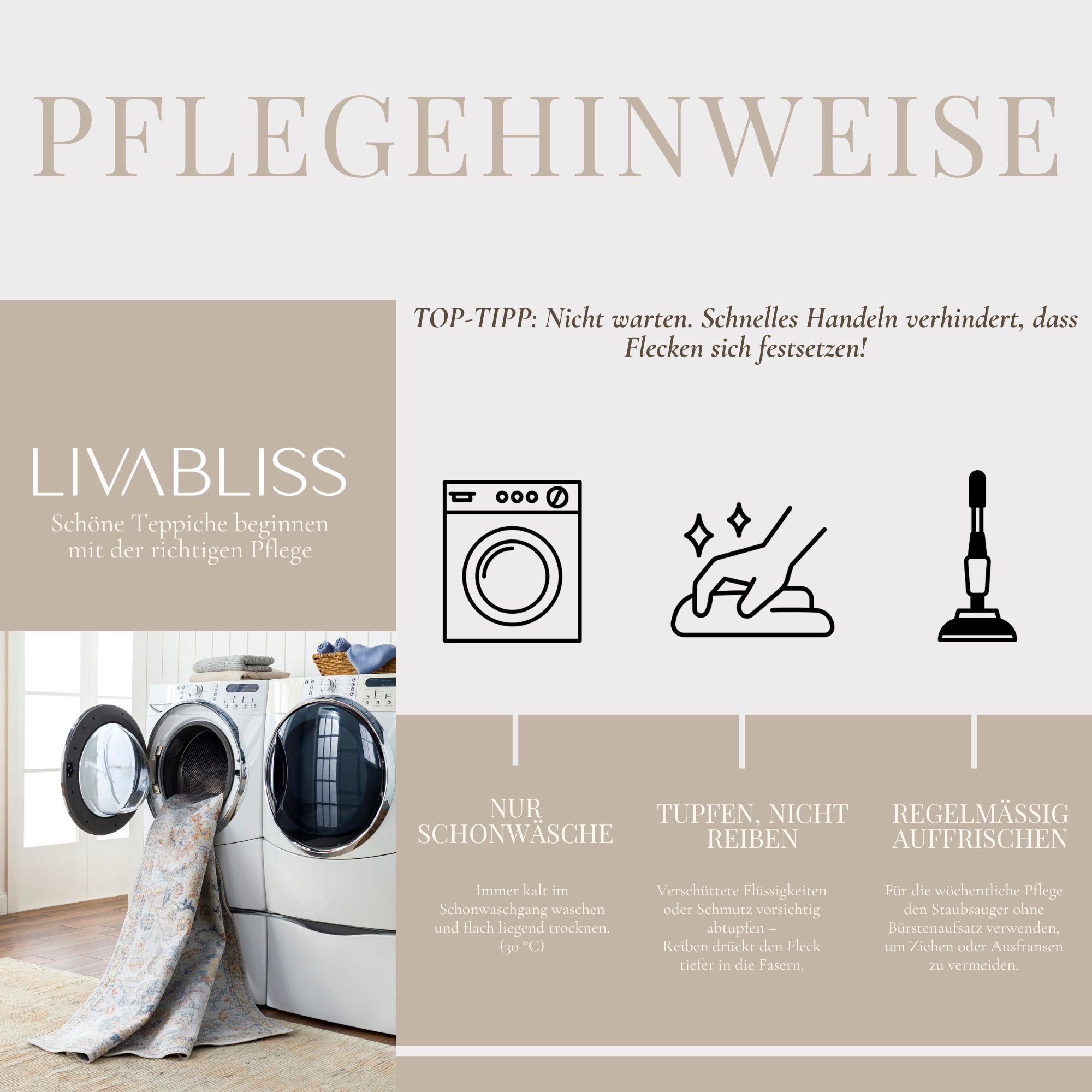 Livabliss Teppich »MOORE« rechteckig 10 mm Höhe Modern abstrakter Teppich im Marble-Look
