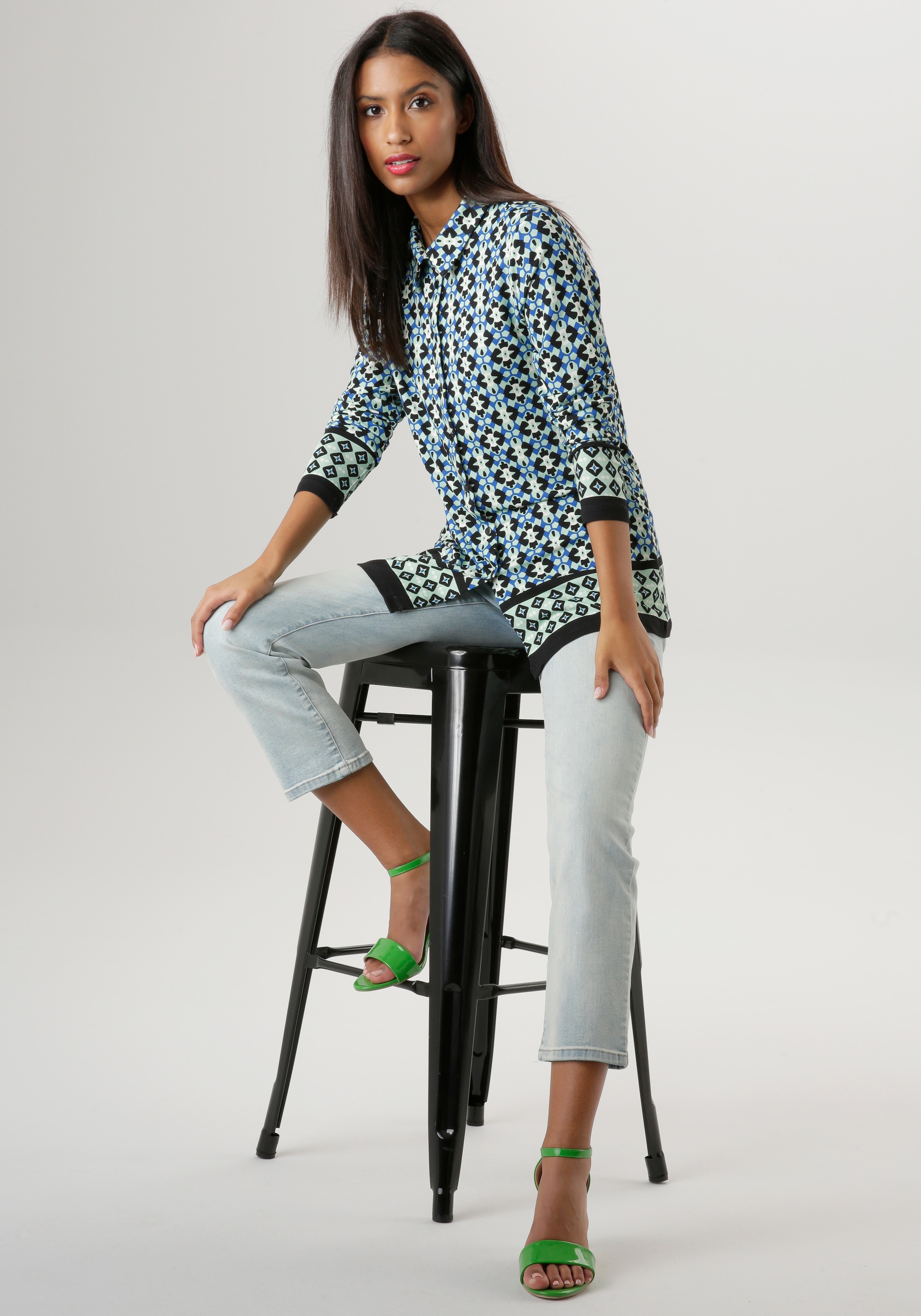 KOLLEKTION kaufen in - versandkostenfrei NEUE Aniston ♕ SELECTED Hemdbluse, Jerseyqualität elastischer