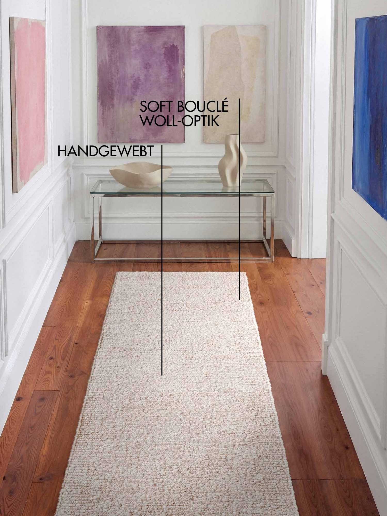 Ted Baker Tapis »Soft Bouclé Portobello , auch als Läufer« Rectangulaire 10 mm Höhe Woll-Optik, Bouclé Meliert, Wohnzimmer, Esszimmer, Schlafzimmer, Flur