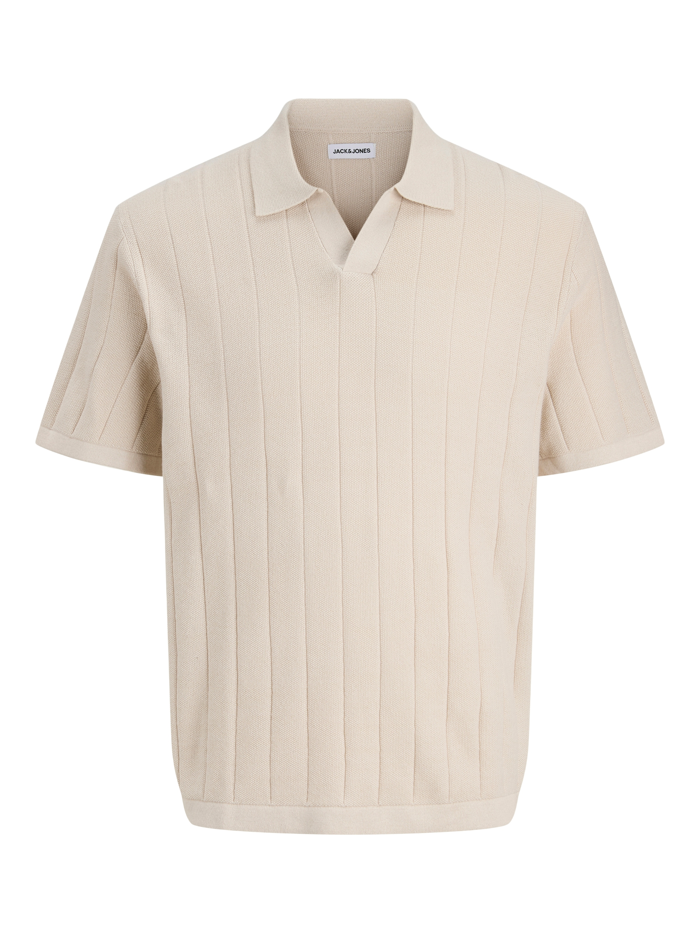 Jack & Jones Pull à col polo »JJEBRADLEY KNIT SPLIT NECK SS SN« Coton