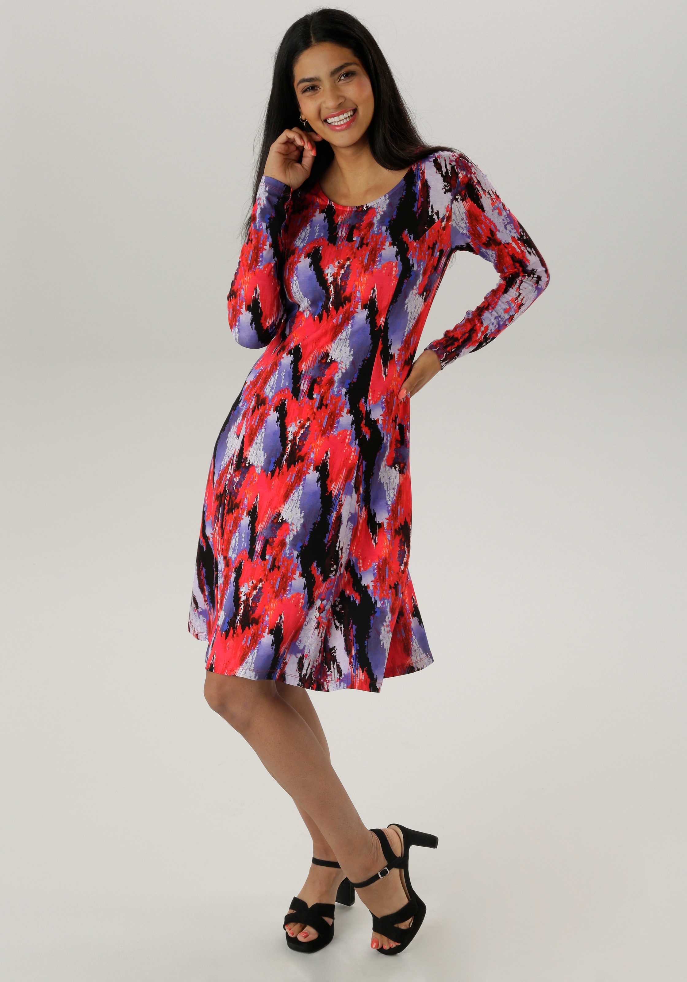 Aniston SELECTED Jerseykleid, im modernen und abstrakten Farbverlauf