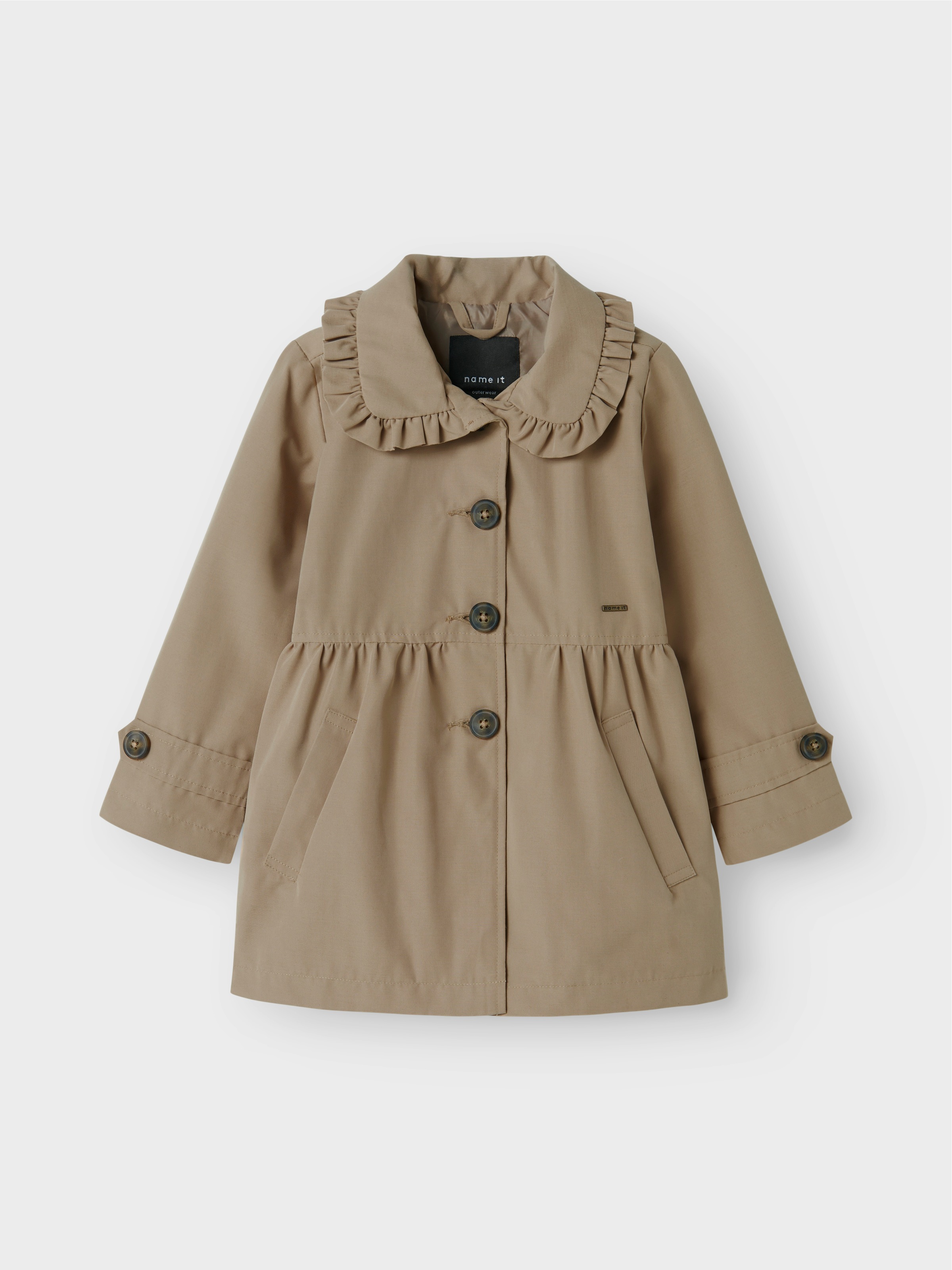 Name It Kurzmantel »NMFMADELIN TRENCH COAT NOOS« im romantischen Look