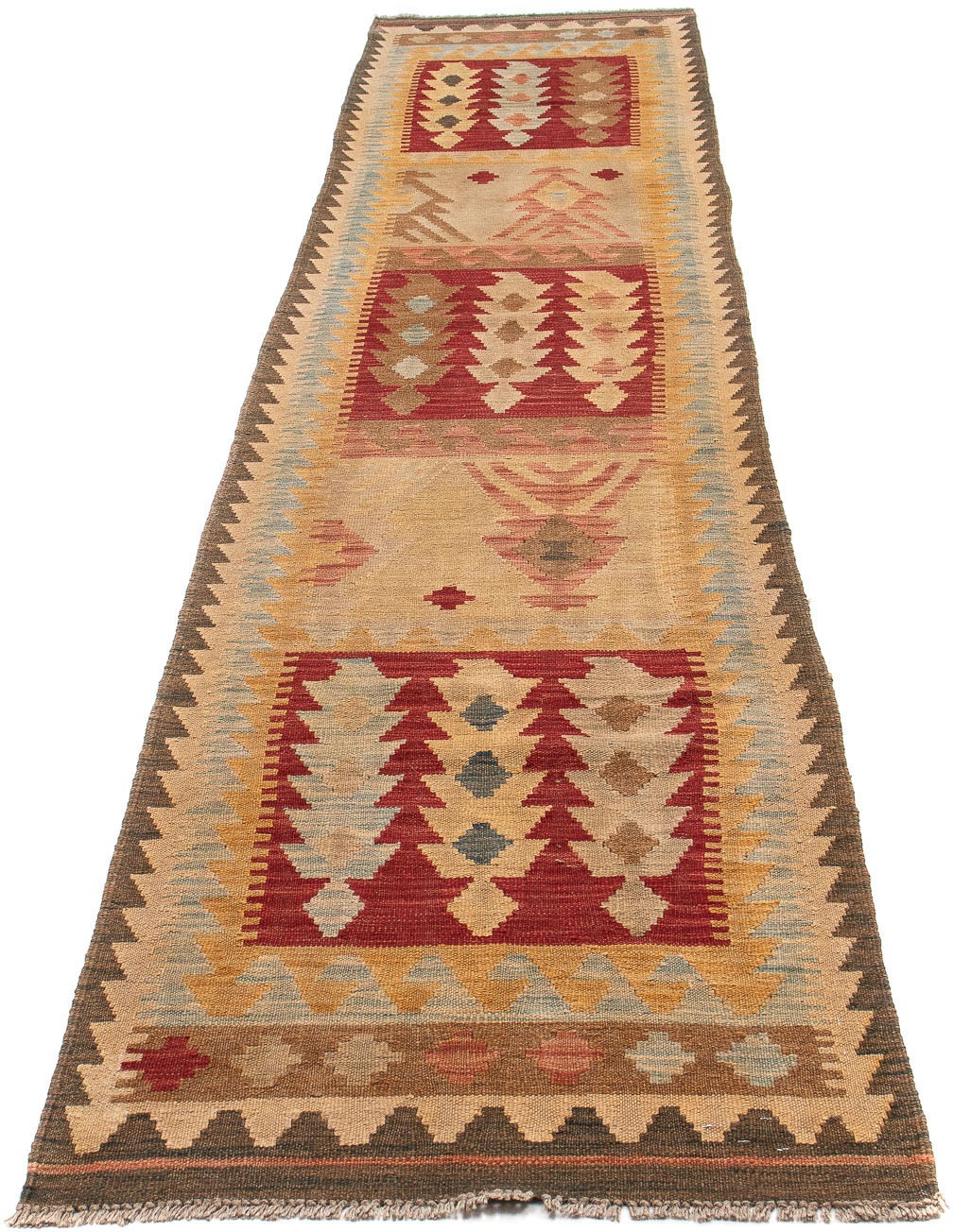 Image of morgenland Läufer »Kelim Maimene Medaillon 405 x 85 cm«, rechteckig, 0,5 mm Höhe, Wendeteppich bei Ackermann Versand Schweiz