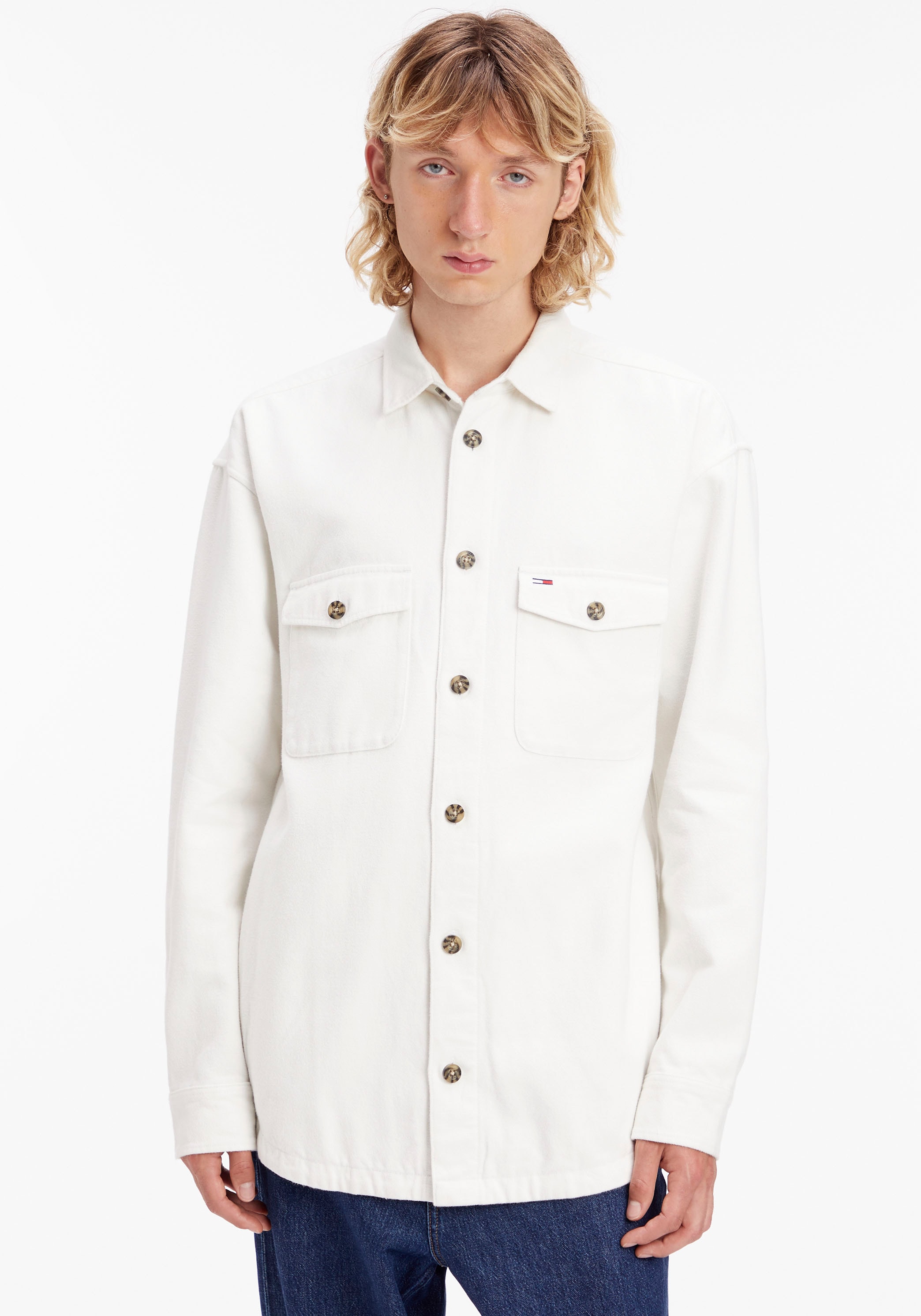 Tommy Jeans Langarmhemd »TJM SOFT CASUAL OVERSHIRT«