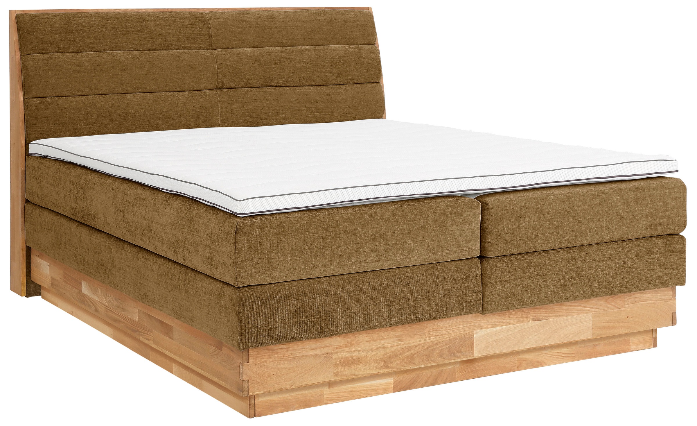 GOODproduct Boxspringbett »Jenna«, ohne LED-Beleuchtung, mit zertifizierten, recycelten Bezugsstoffen