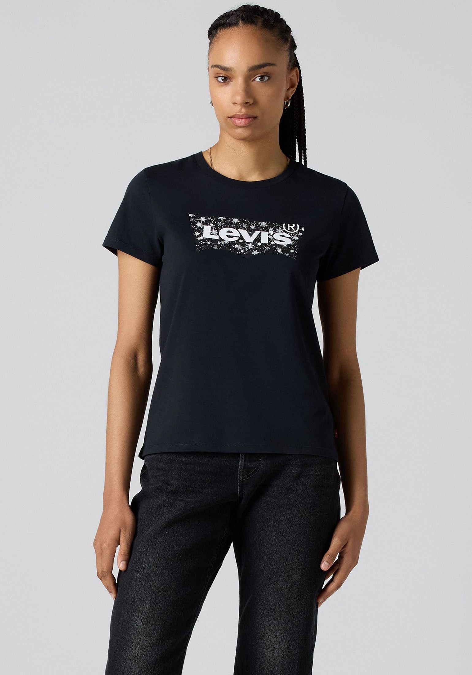 Levi's® Rundhalsshirt »THE PERFECT TEE«, mit Logo im Metallic-Holo Print
