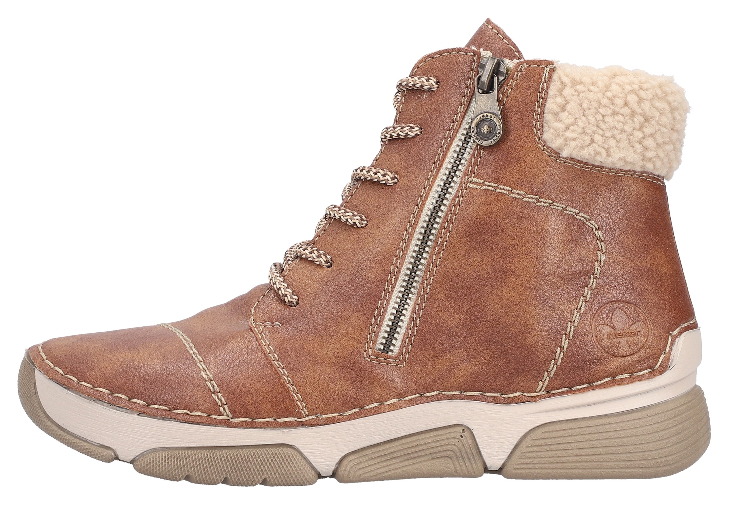 Rieker Winterboots  Schnürboots, Stiefelette, Casual-Boots mit Reissverschluss aussen