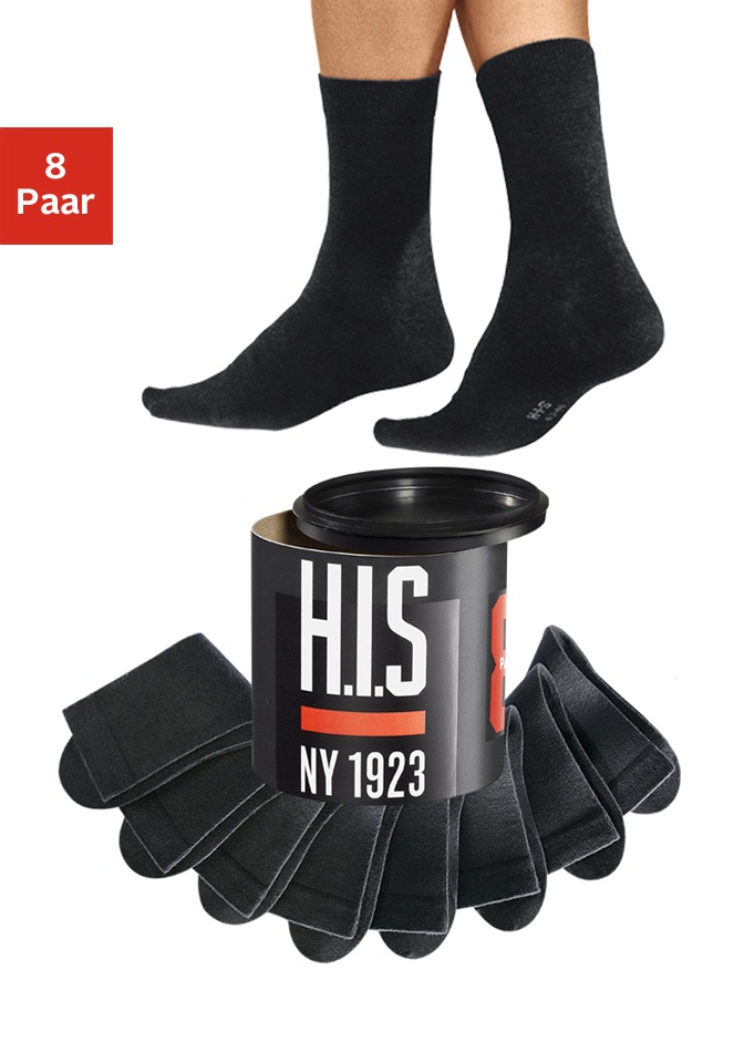 Image of H.I.S Socken Dose, 8 Stk. tlg. in der Geschenkdose