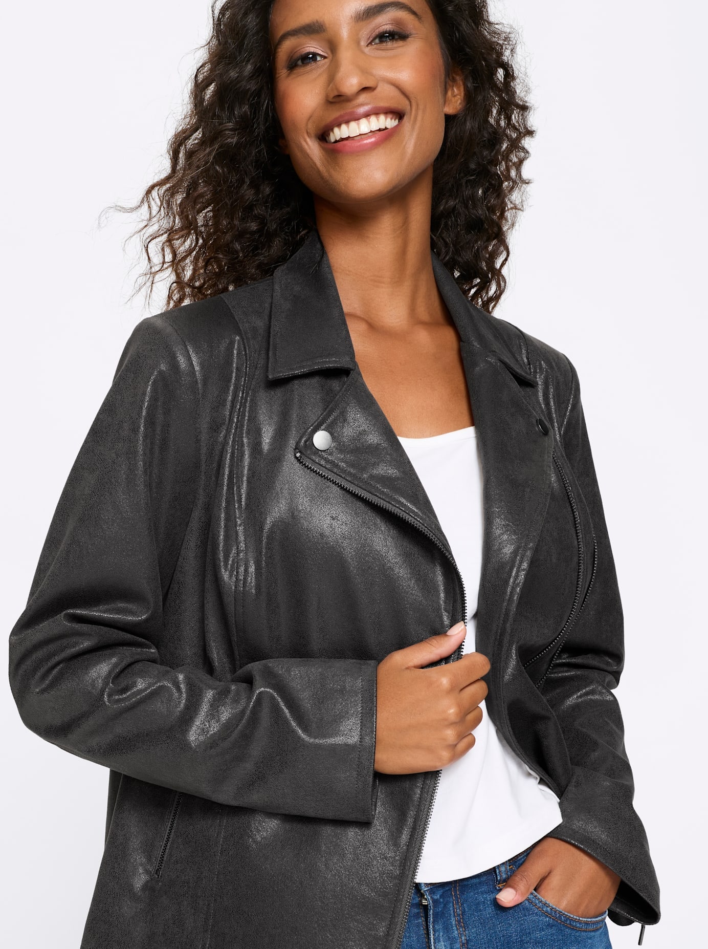 heine Blazer en similicuir »Lederimitat-Jacke«