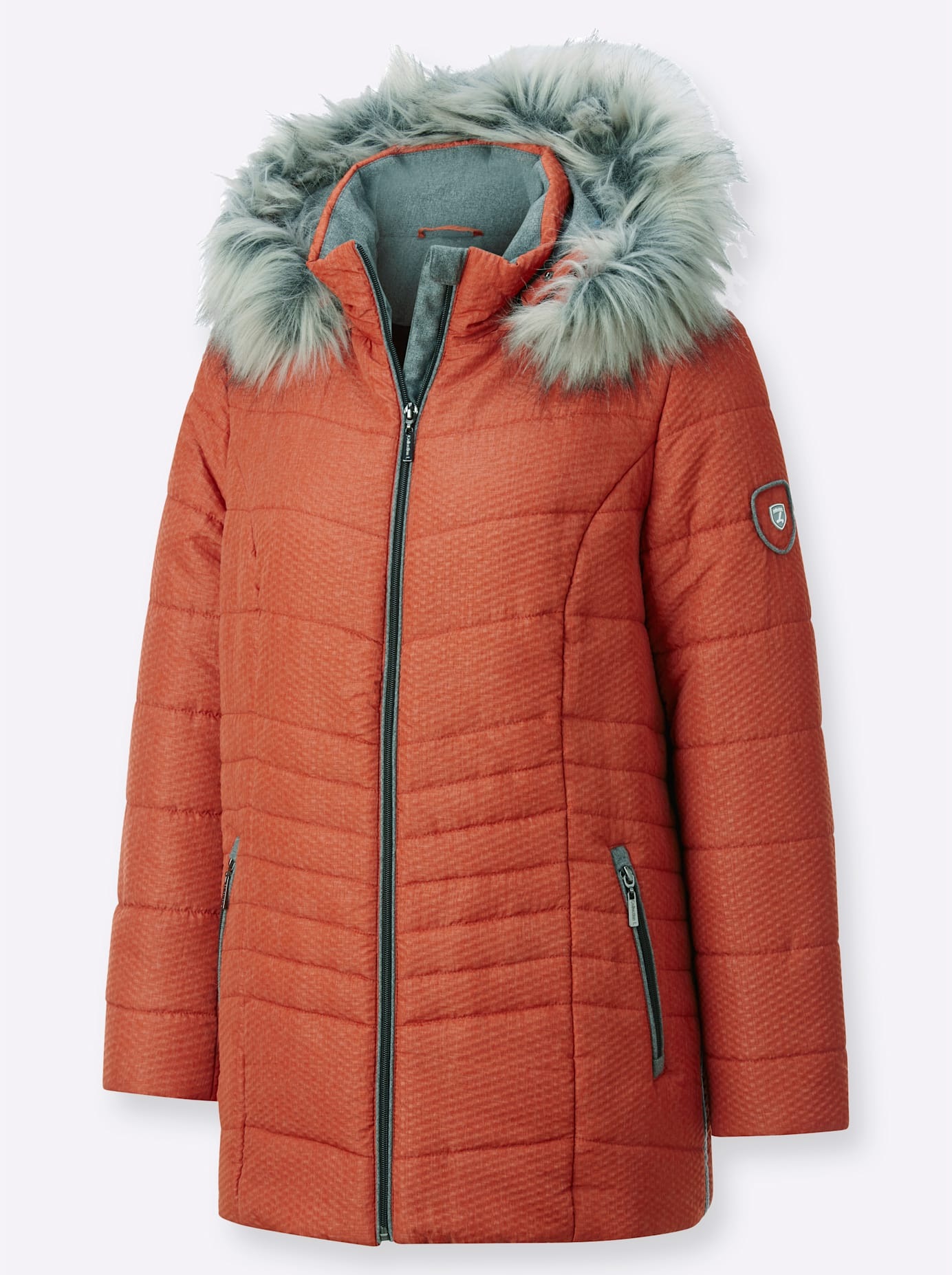Casual Looks Langjacke, mit Kapuze