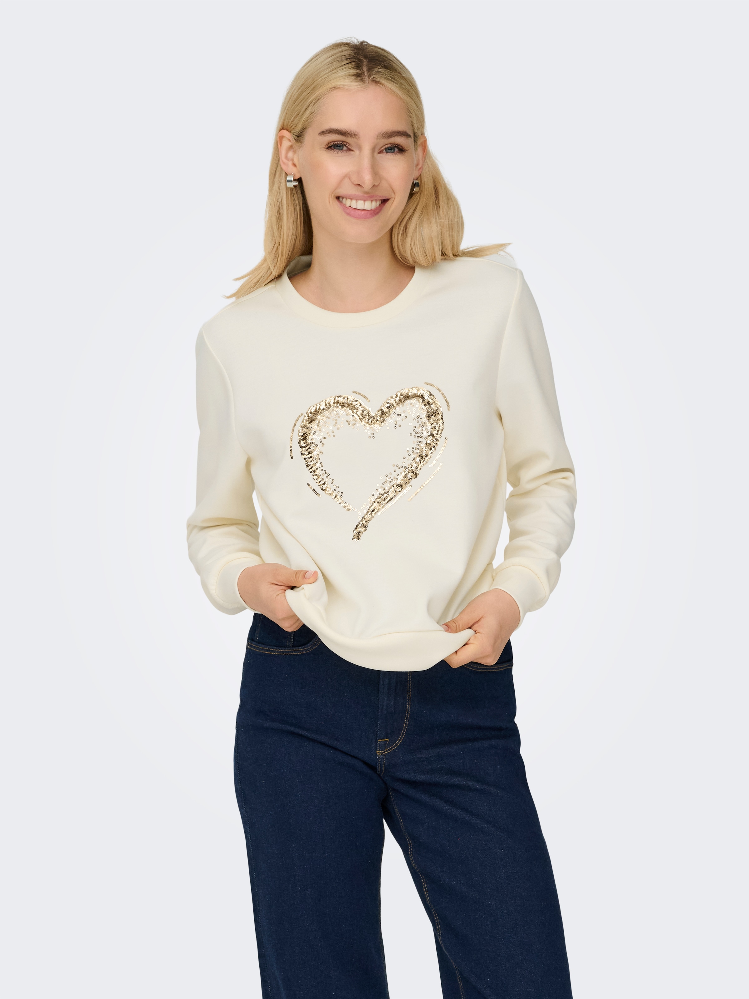Image of ONLY Sweatshirt "ONLMARCY L/S O-NECK BOX UB CC SWT"