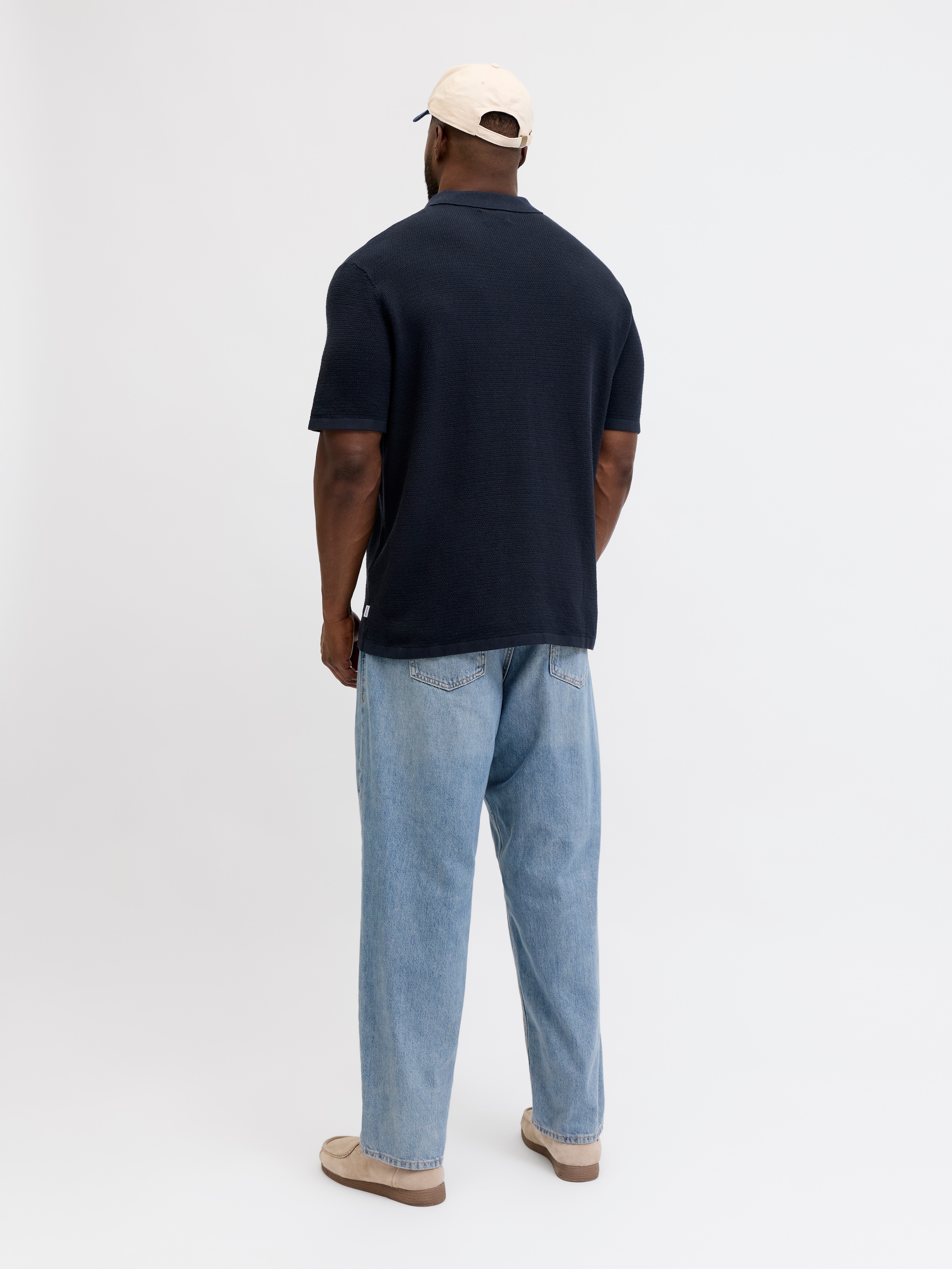 Jack & Jones PlusSize Pull à col polo »JJEGEORGE KNIT POLO SS SN PLS« avec col polo