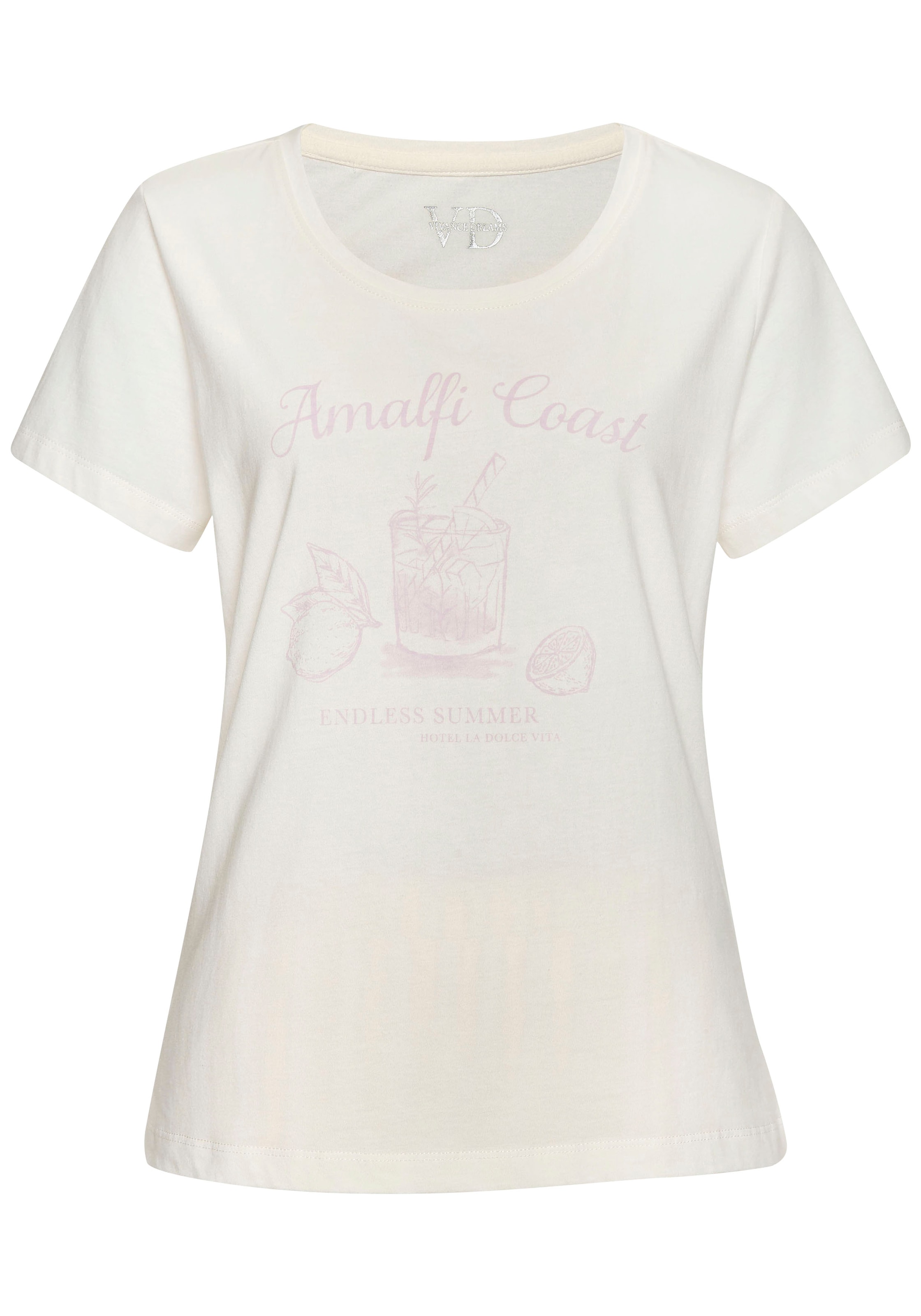 Vivance Dreams Pyjamaoberteil , mit schönem Frontprint