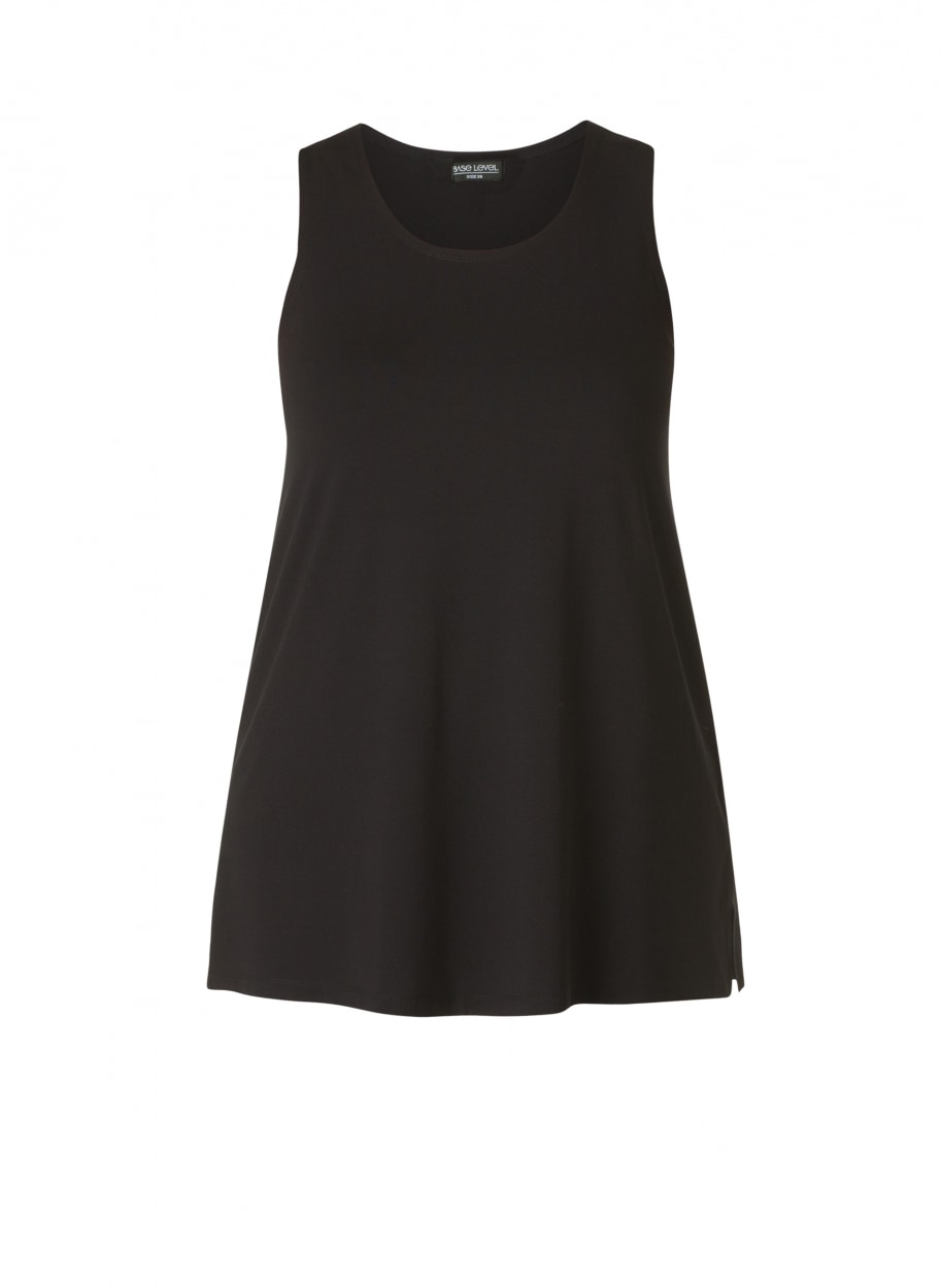 Base Level Curvy Longshirt »ABBIGALE« ärmellos, seitlich geschlitzt