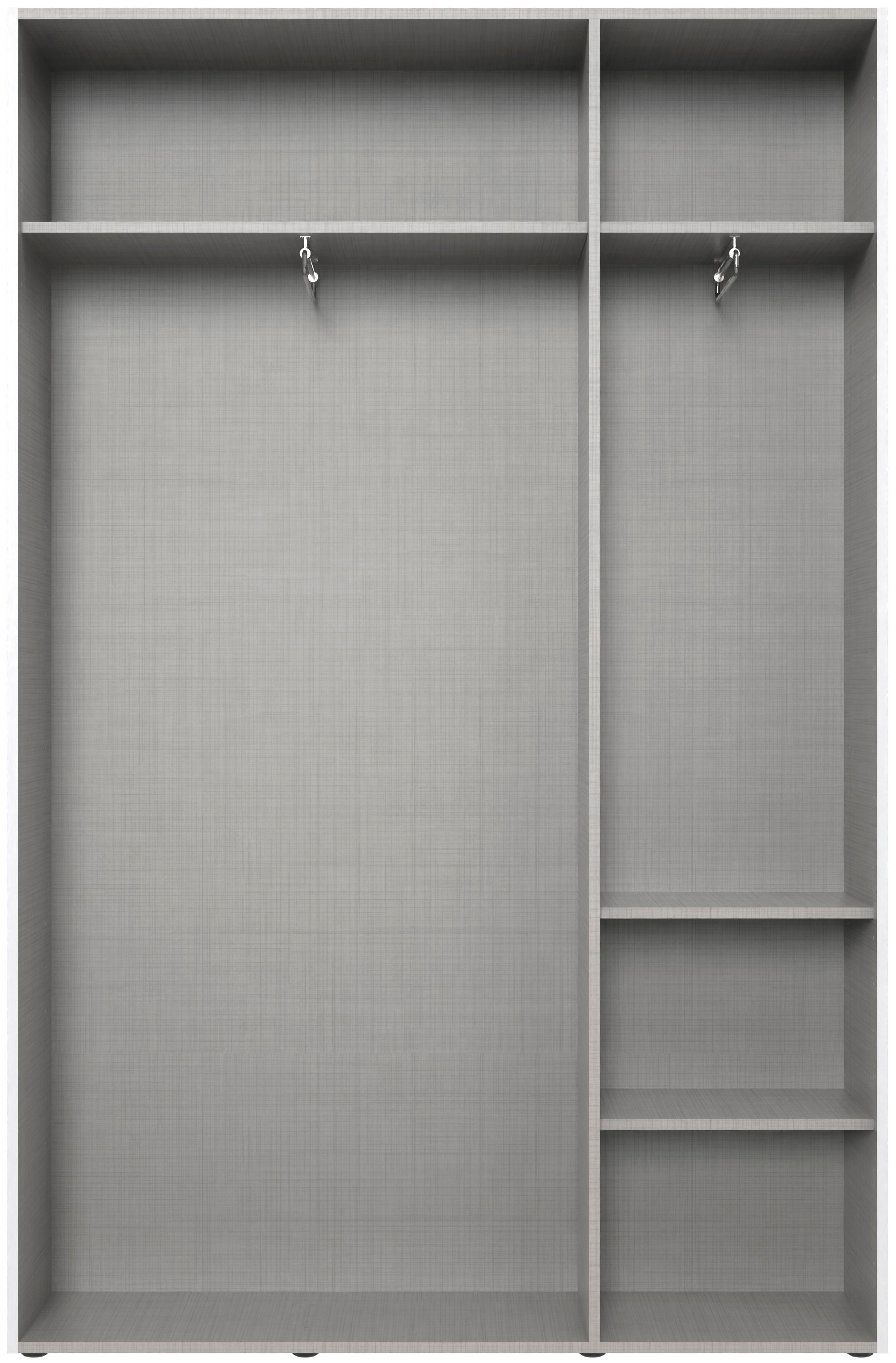Wimex Kleiderschrank »Mugano,in 8 Breiten,3 Höhen,2 Tiefen, viele Farben, Made in Germany«, (in Basic oder Premium Ausstattung mit 2 weiteren Einlegeböden), mit langen oder kurzen Griffen aus Metall, mit oder ohne Spiegel