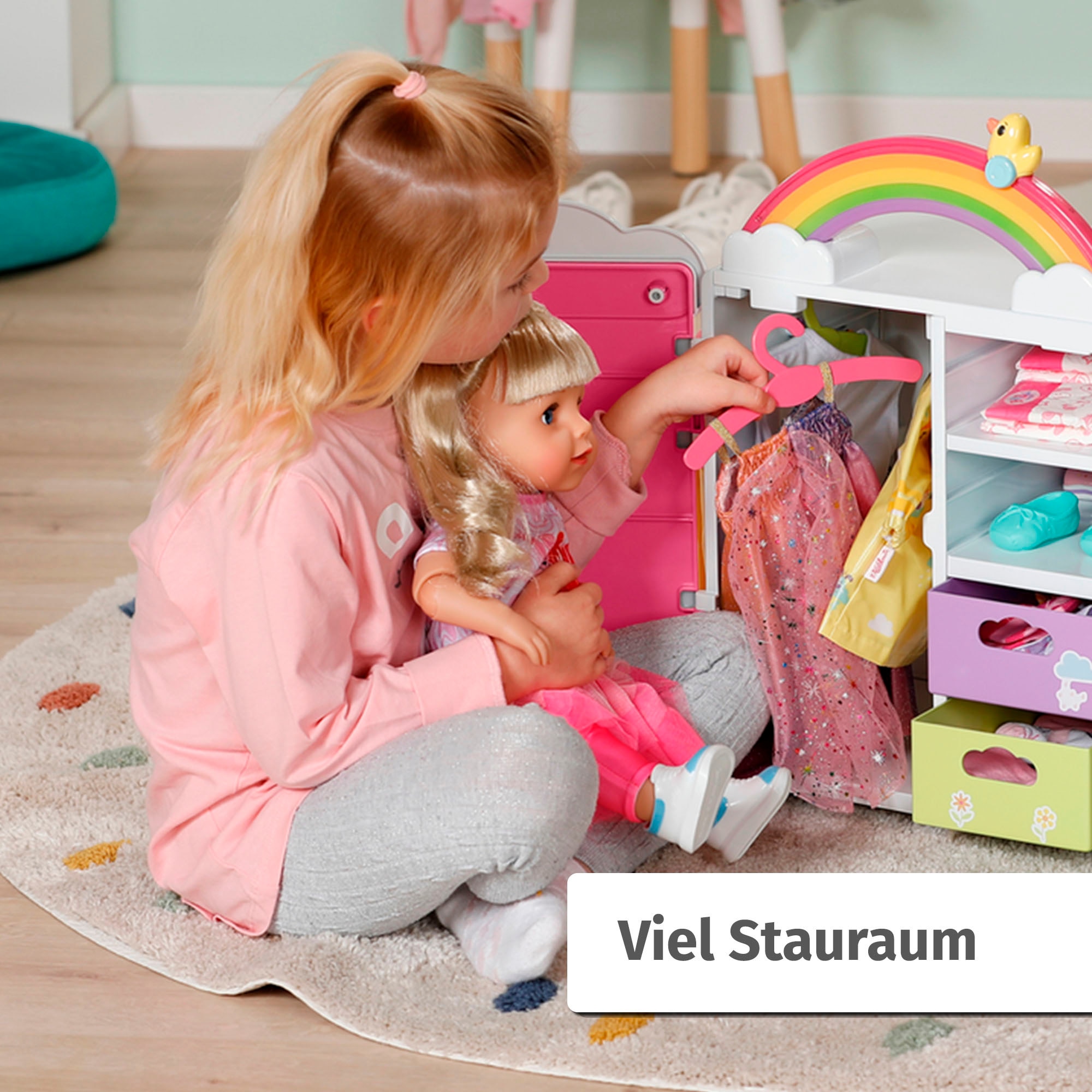 Baby Born Armoire à vêtements de poupée »Regenbogen« mit Licht- und Soundeffekt