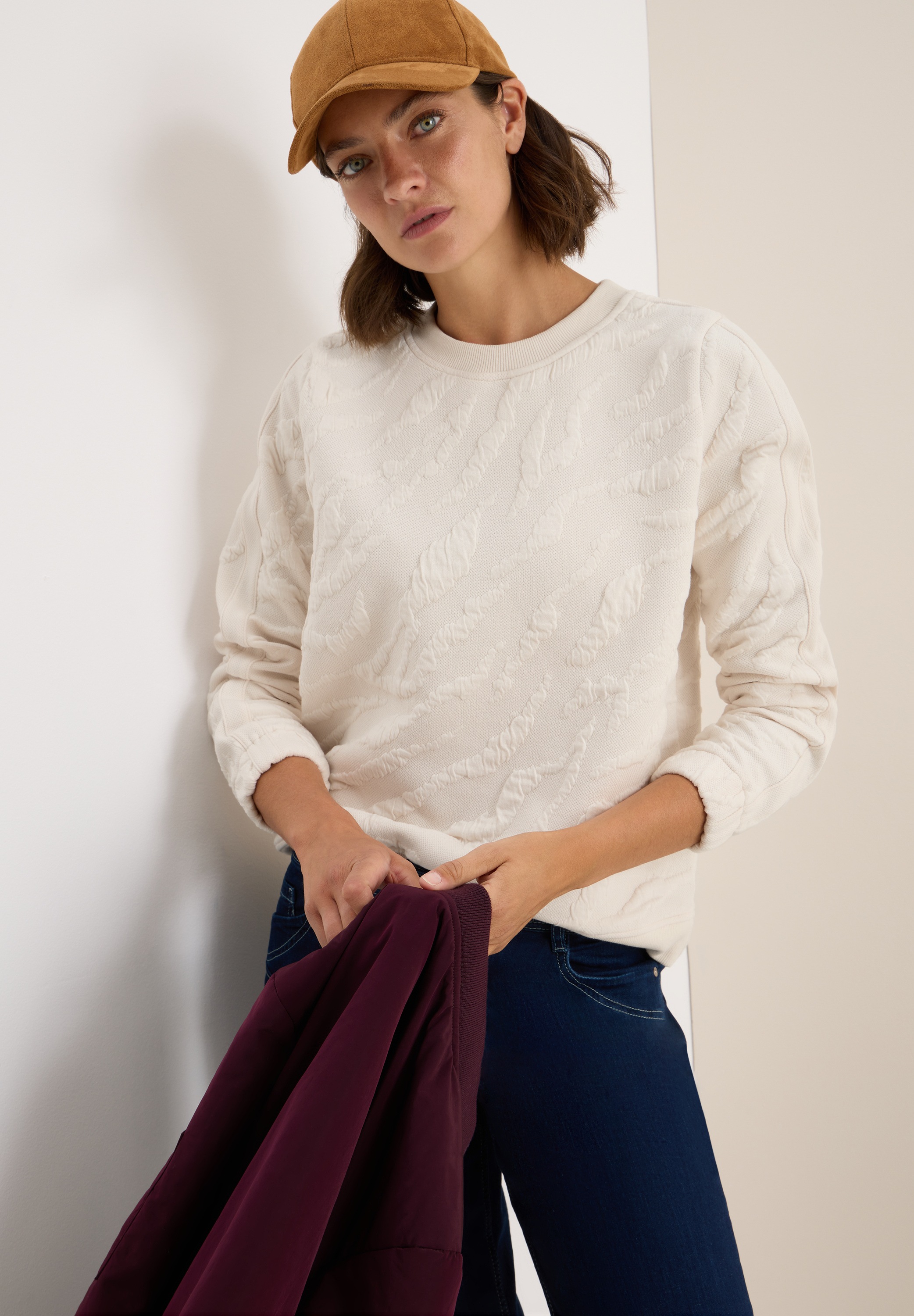 Image of Cecil Sweatshirt, mit Zebra Strukturmuster