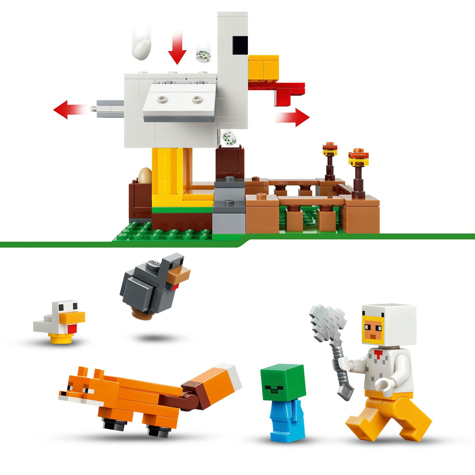 LEGO® Pions de construction »Hühnerfarm (21585), LEGO Minecraft« Made in Europe