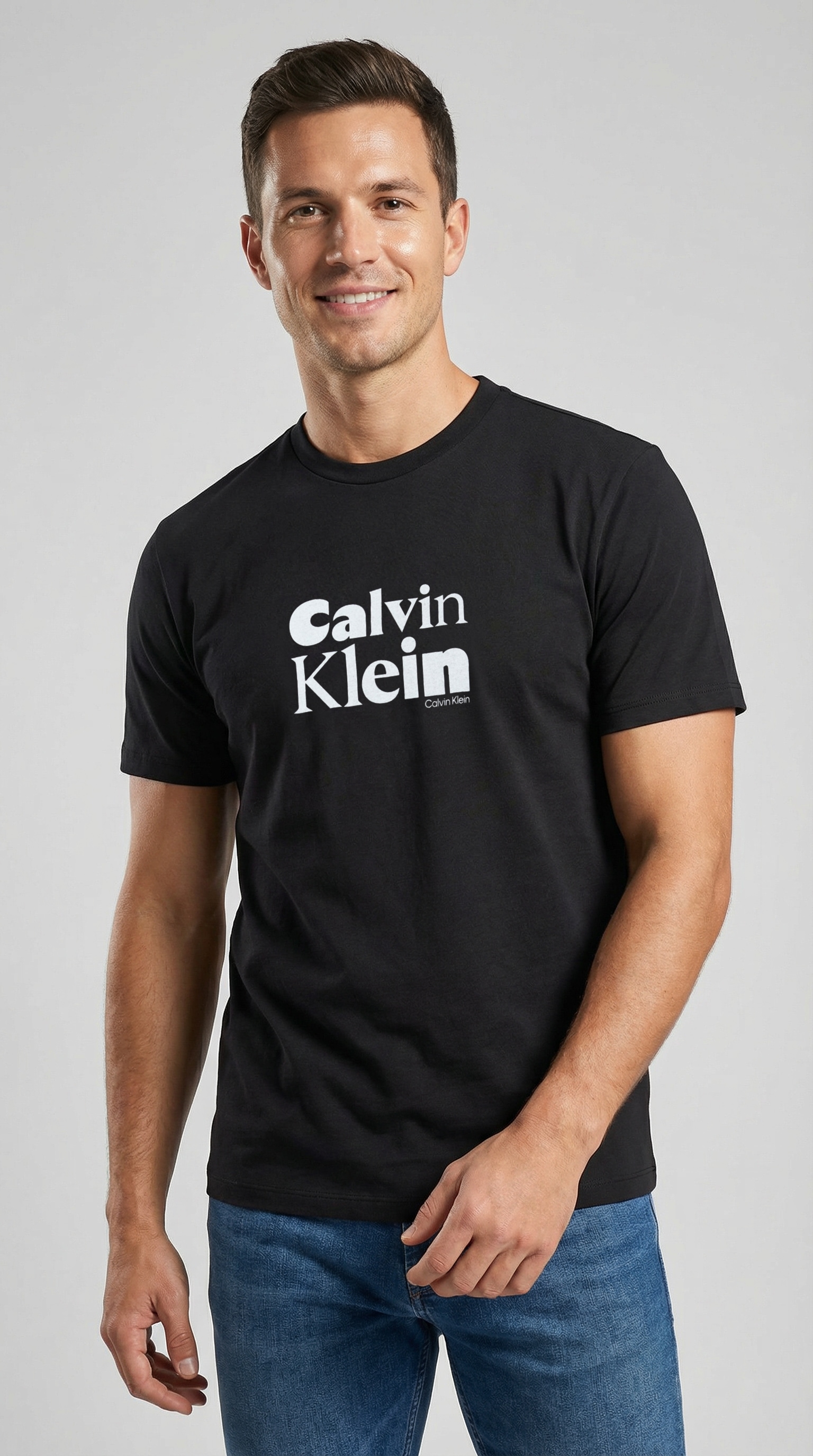 Image of Calvin Klein T-Shirt "SS 30S EU CALVIN KLEIN BOLD GRAP" Mit Rundhalsausschnitt, regular fit