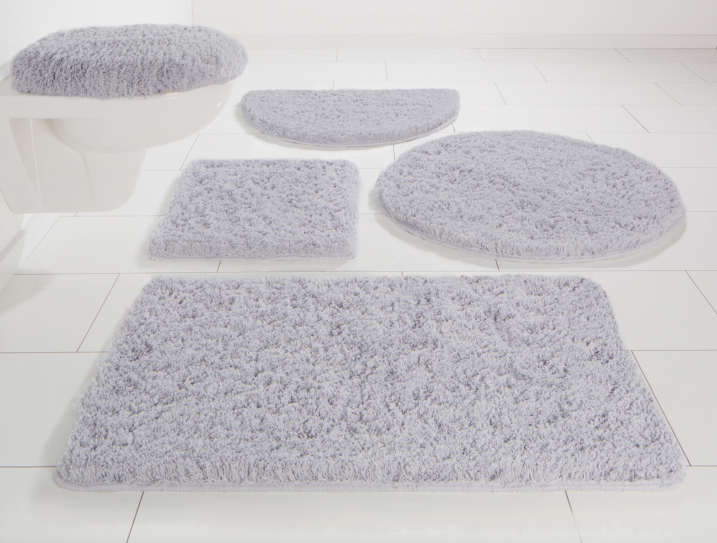 Möve Badematte »Superwuschel, Badvorleger, Badezimmer Teppich«, rutschhemmend beschichtet, strapazierfähig-schnell trocknend-fussbodenheizungsgeeignet, Mikrofaser-Badematte, Badteppich, rechteckig, rund & als 3-tlg. Set