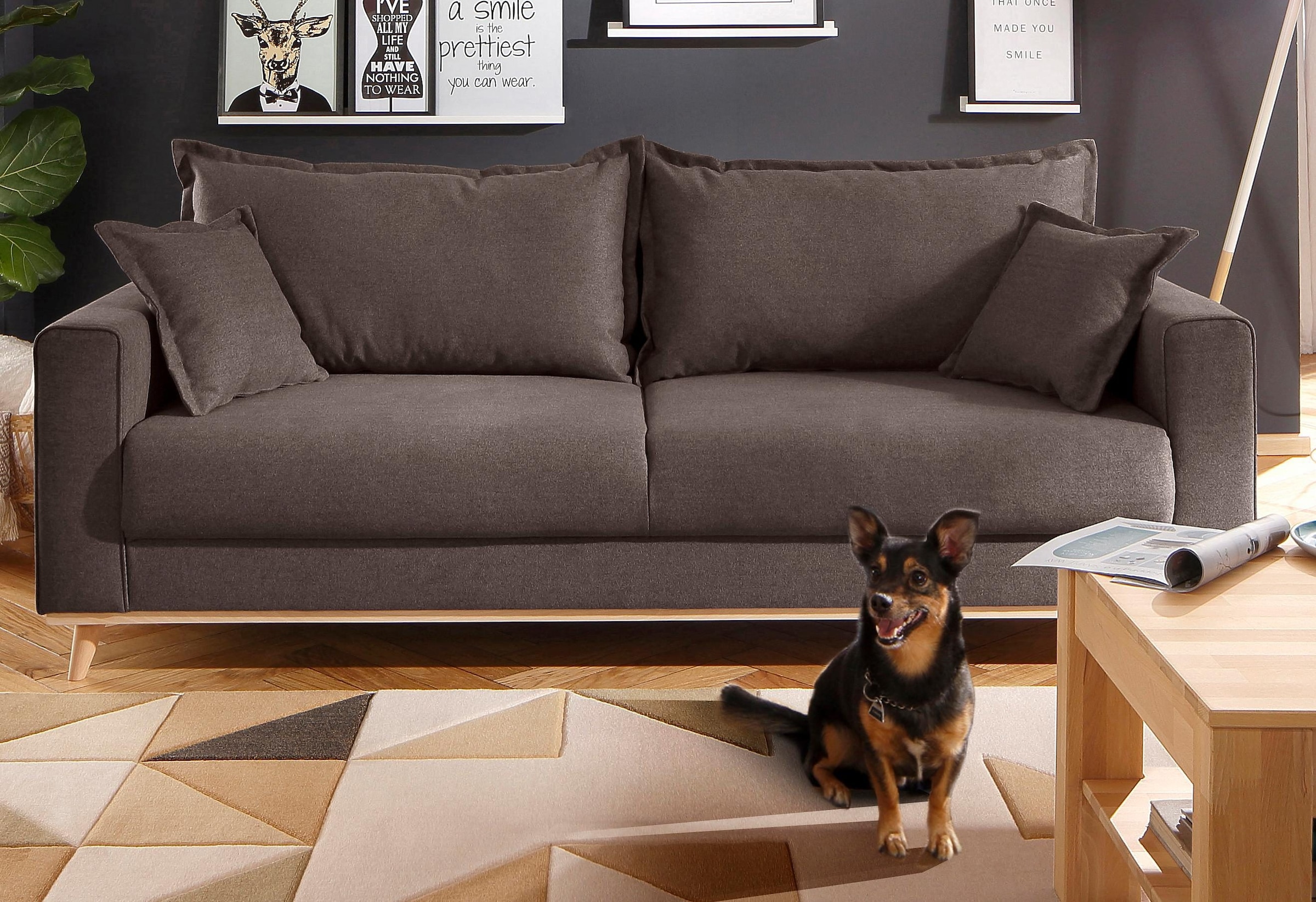 Image of Home affaire 3-Sitzer »Edina«, auch in Baumwollmix-Bezug, im skandinavischem Stol bei Ackermann Versand Schweiz