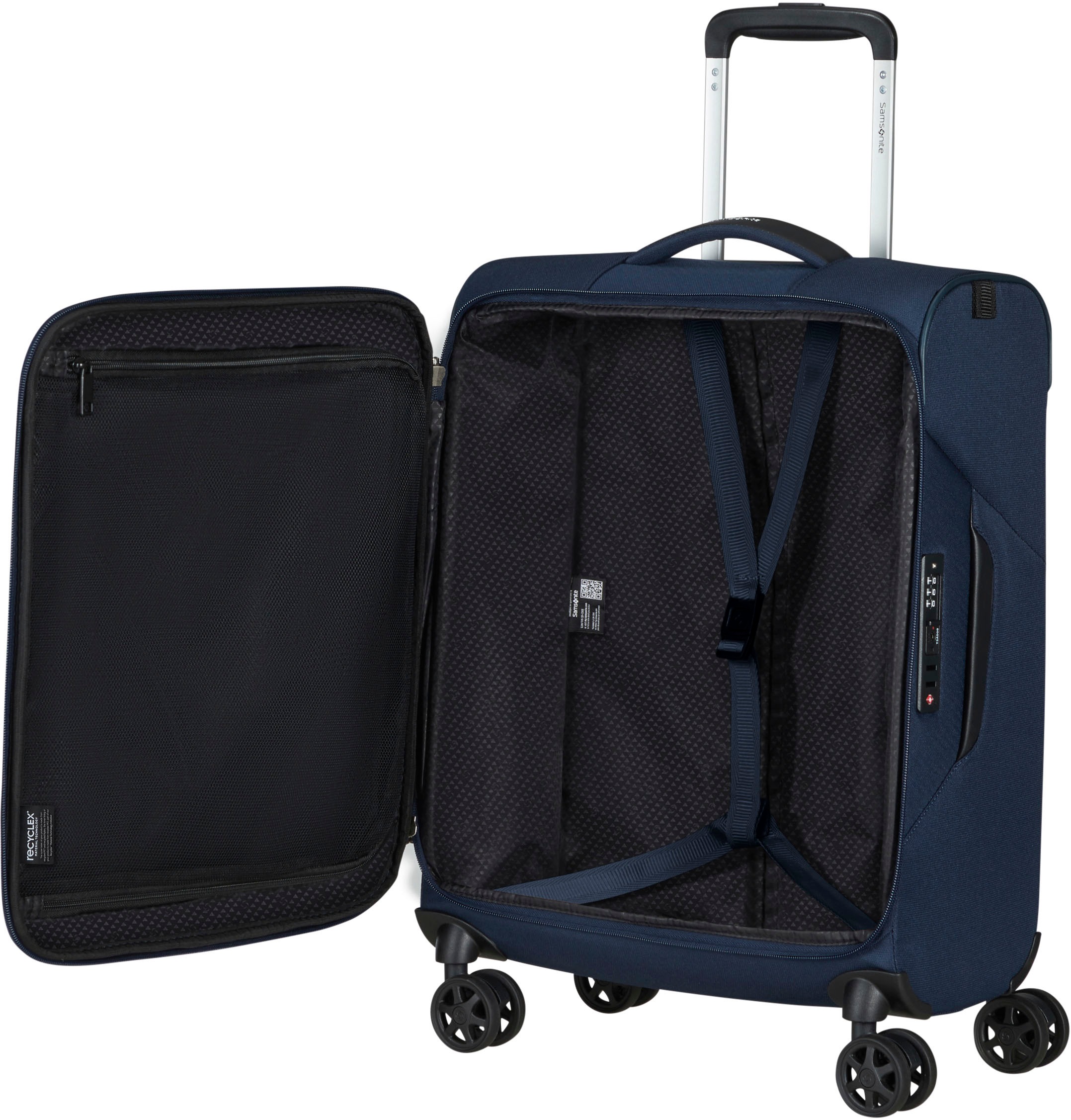 Samsonite Weichgepäck-Trolley »LITEBEAM, verschiedene Grössen und Farben«, 4 Rollen, Reisekoffer Aufgabegepäck Trolley Volumenerweiterung bei M/L