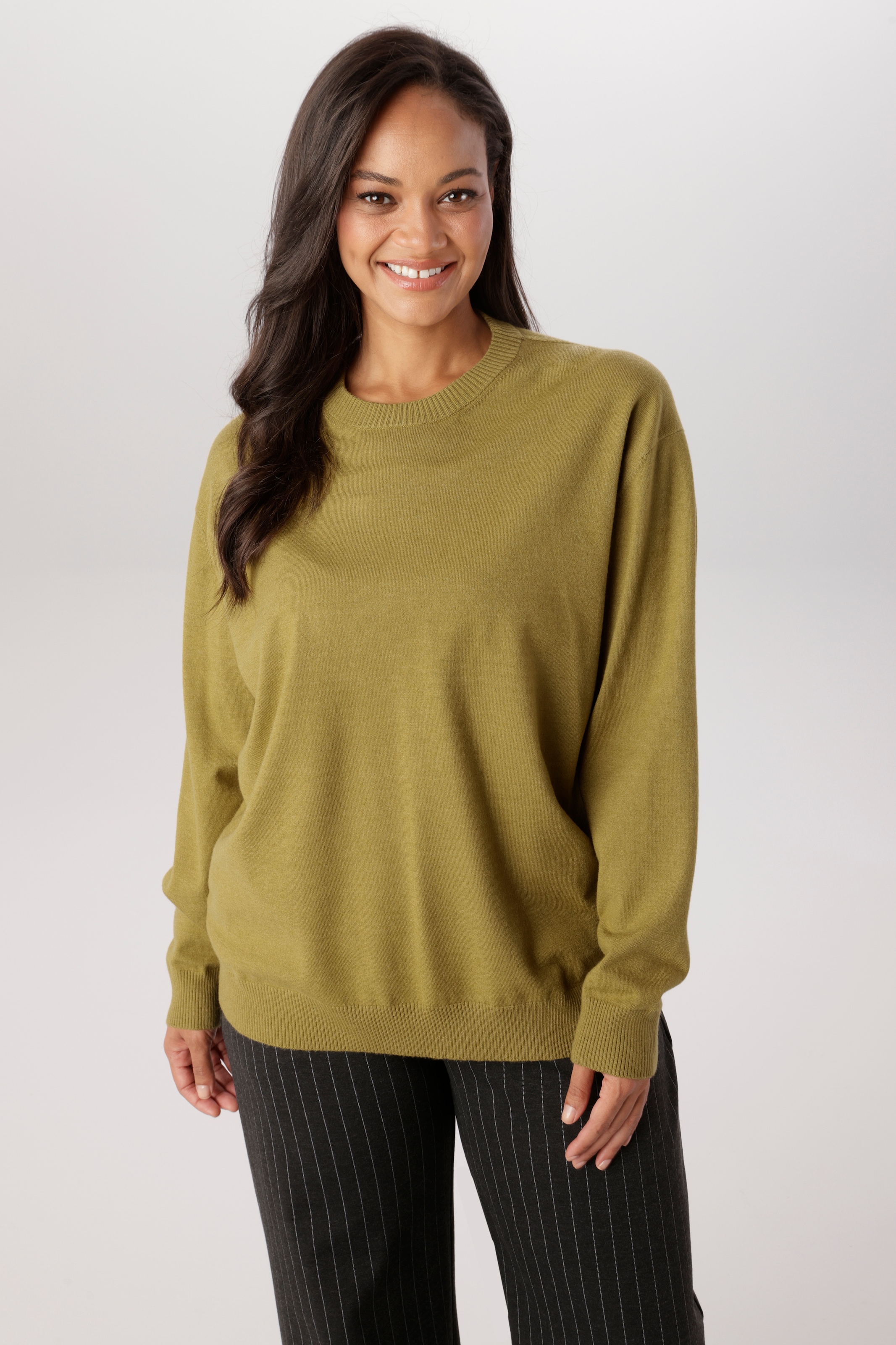 Image of Aniston PLUS Rundhalspullover aus weicher Viskosemischung - NEUE KOLLEKTION