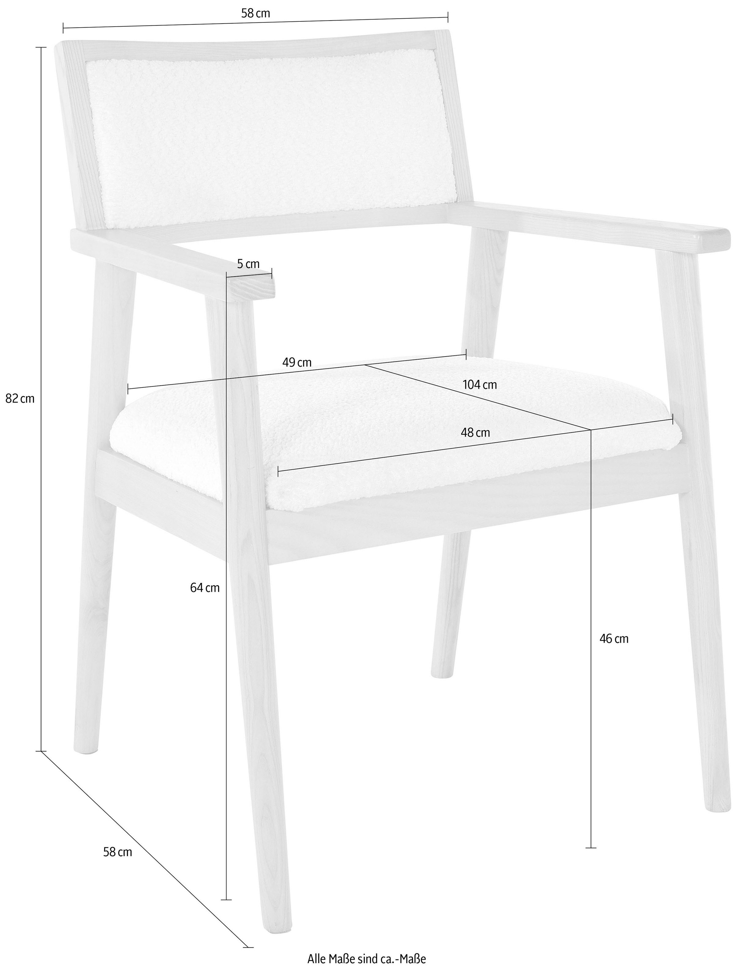 LeGer Home by Lena Gercke Chaise de salle à manger »Zernea« () 1 cuisaus weichem Doppelgewebe und FSC-zertifiziertem Massivholzrahmen