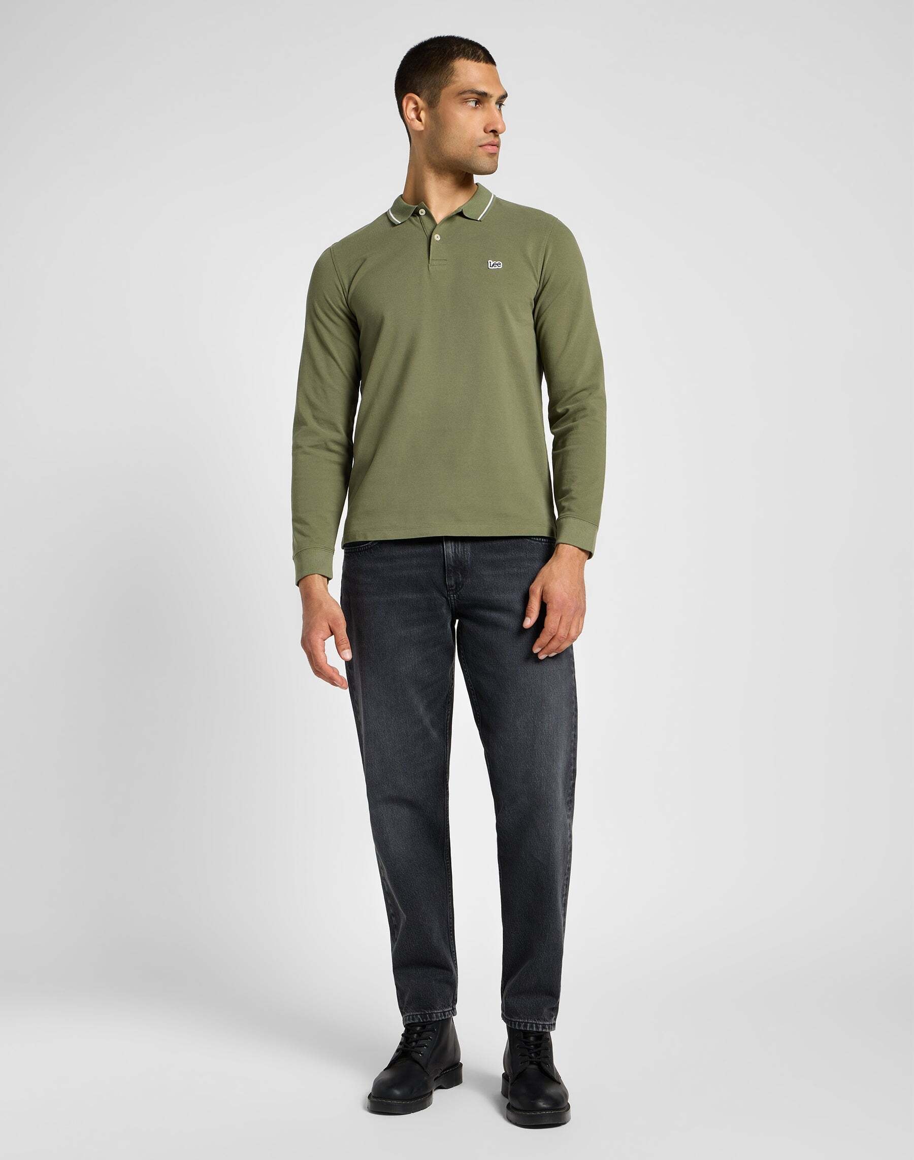 Lee® Langarm-Poloshirt »LEE Langarmpolo Longsleeves Pique Polo«