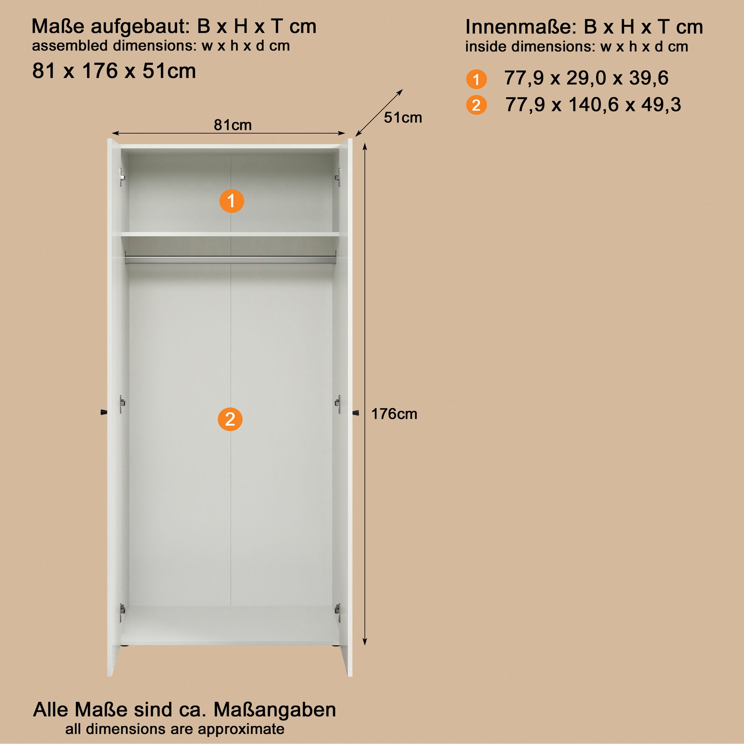 INOSIGN Kleiderschrank »Jersey Schlafzimmerschrank Garderobe Bestseller Schrank«, Drehtürenschrank mit modernen Griffen