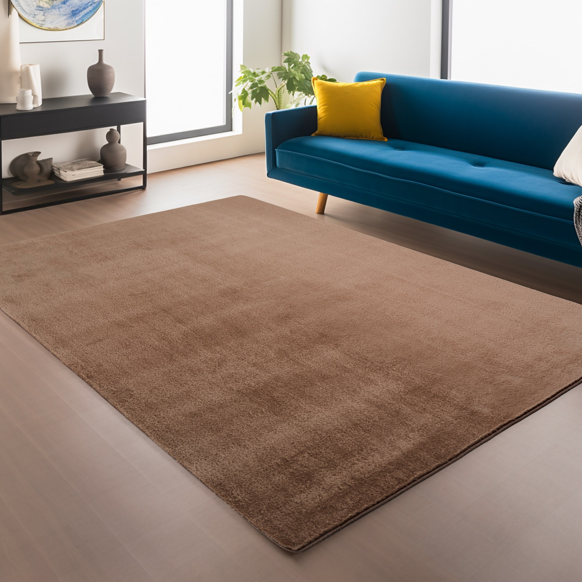 Ayyildiz Teppiche Teppich »JOY 1400 , auch als Läufer und in Rund erhältlich« rechteckig 11 mm Höhe besonders weich, uni Kurzflor, Wohnzimmer, Kinderzimmer