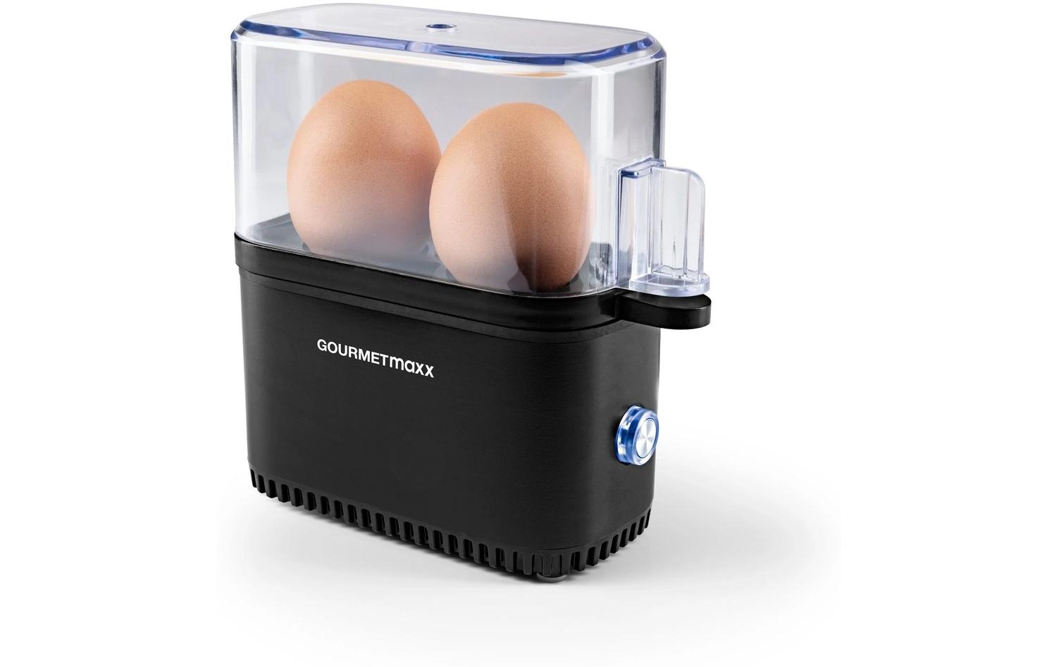 GOURMETmaxx Cuiseur d'œufs »Kompakt 2.0 250 W« für 2 cuis Eier 250 W Kompakter Design-Eierkocher für zwei Frühstückseier