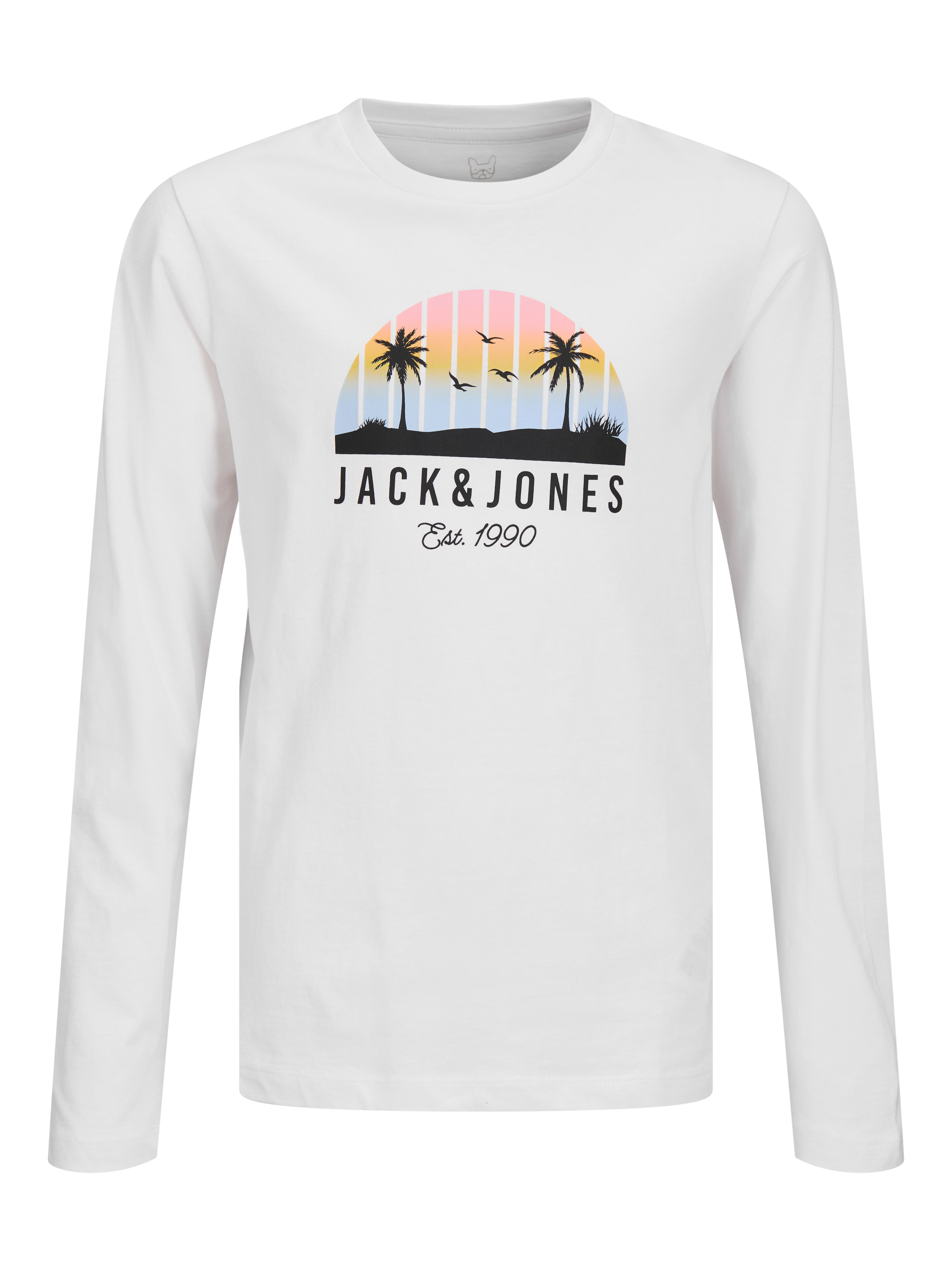 Jack & Jones Junior T-shirt à manches longues »JJPALM TEE LS CREW NECK 2PK MP JNR« Paquet, 2 pièces coton, coupe régulière