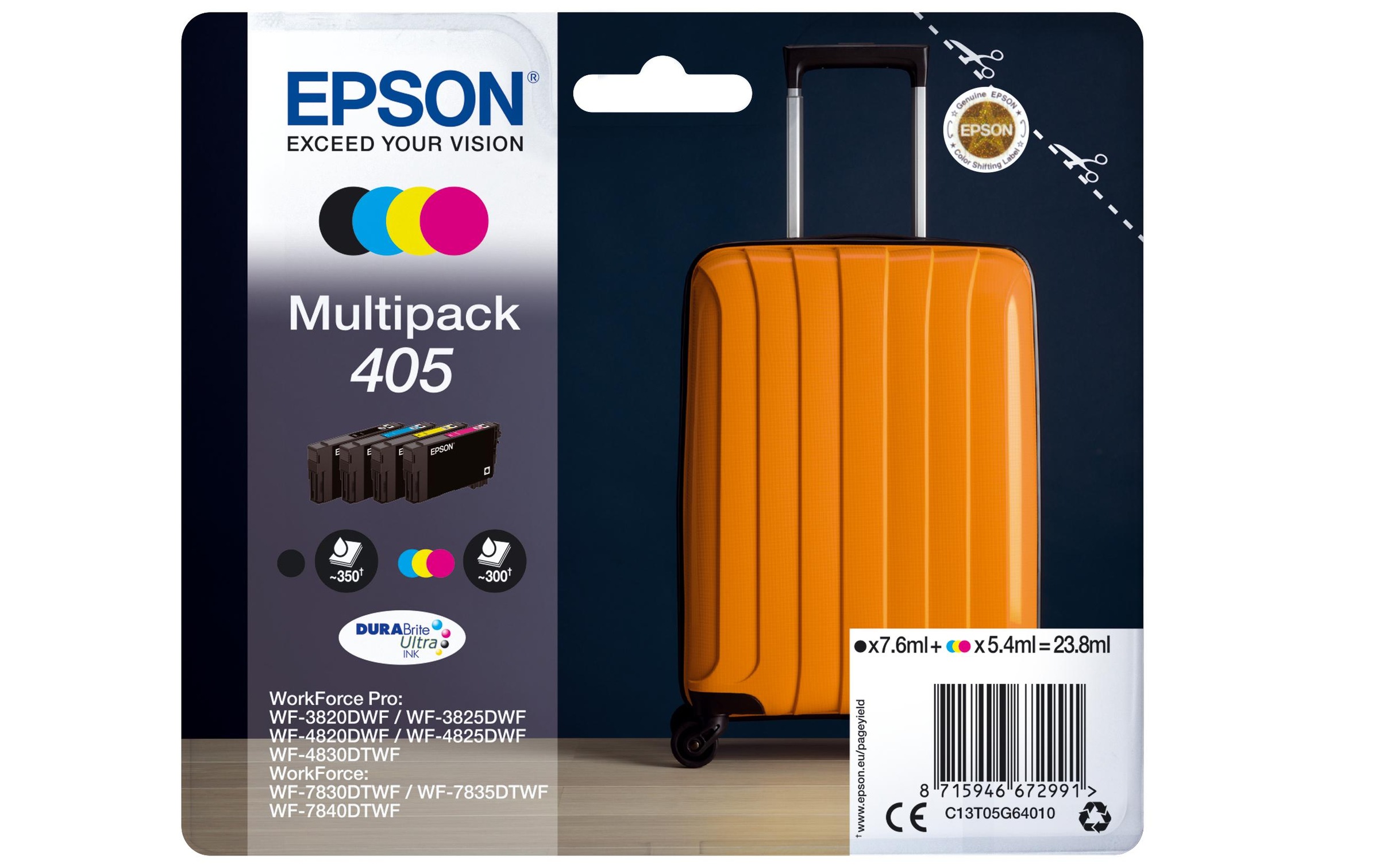 Epson Tintenpatrone »Nr. 405 / C13T05G64010 BK, C, M, Y«, (4 St.)