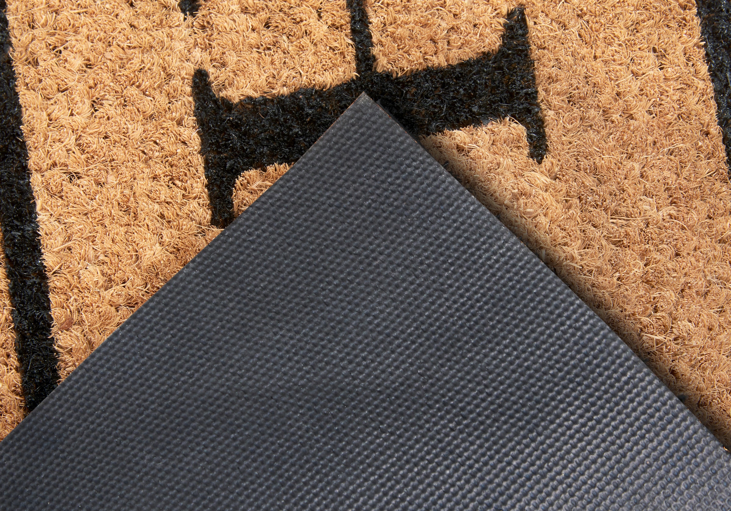 HANSE Home Fussmatte »Mix Mats Kokos Wide Home Border, Türmatte«, rechteckig, 15 mm Höhe, Kokos, Schmutzfangmatte, Outdoor, Rutschfest, Innen, Kokosmatte, Flur