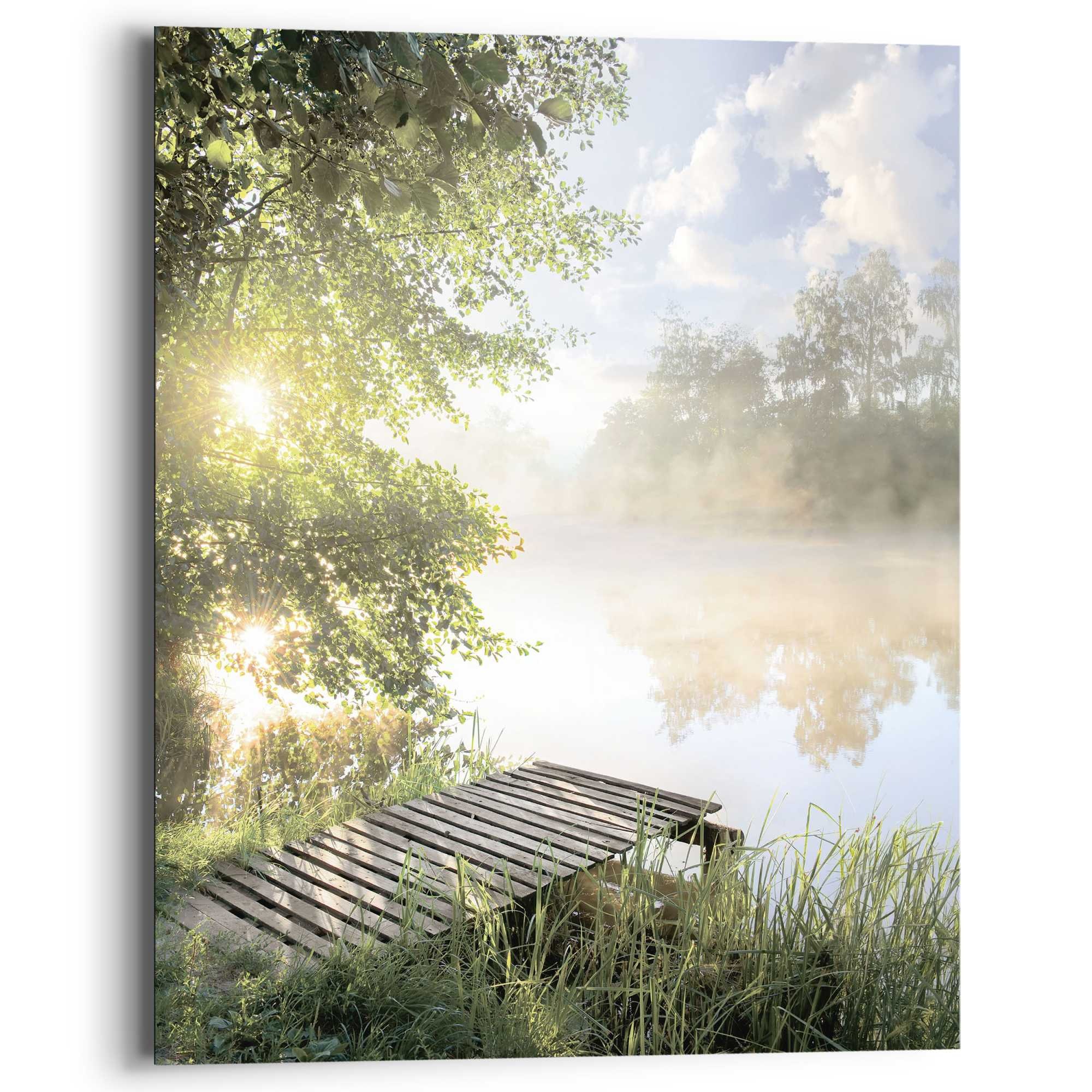 Image of Reinders Deco-Panel "Sonnenaufgang am See" Hobbyraum - Grün - MDF - Wasser - 40x50 cm