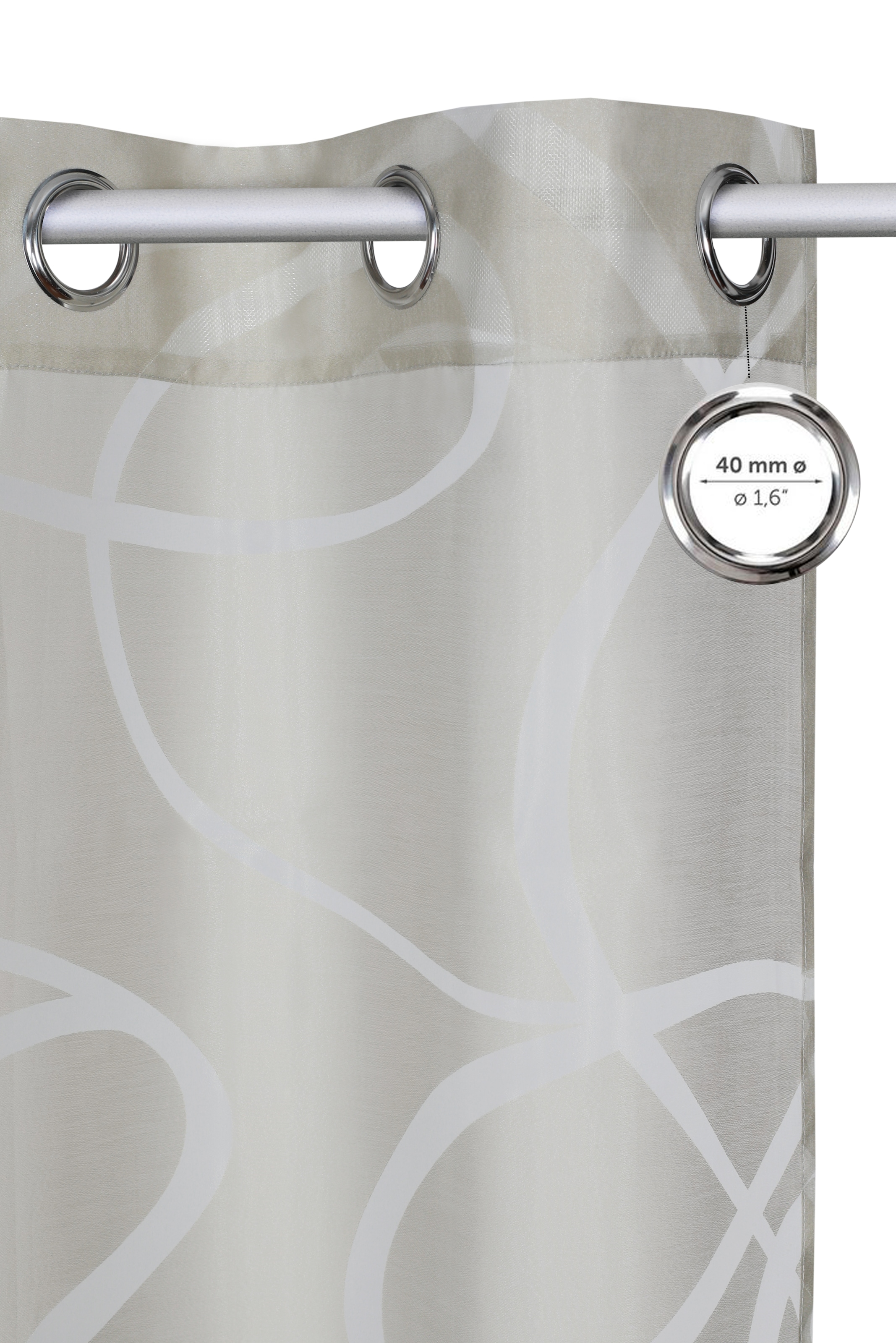 Bruno Banani Gardine »Tilo« Ösen 1 Stk. tlg. transparent, Ausbrenner, gewebt, verschiedene Grössen,