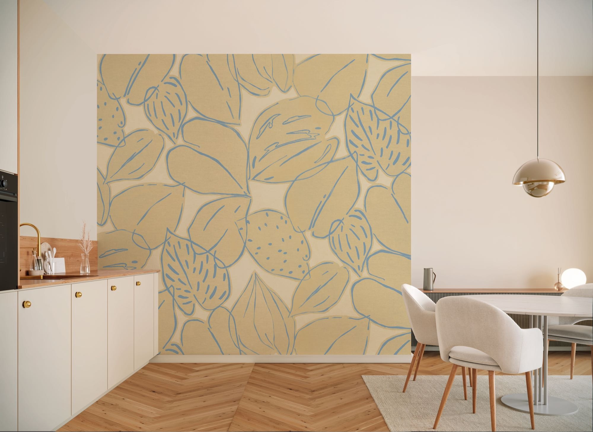 Image of Komar Fototapete "Vlies Fototapete - Leaf Lullaby - Grösse 300 x 250 cm" Motiv bedruckt glatt