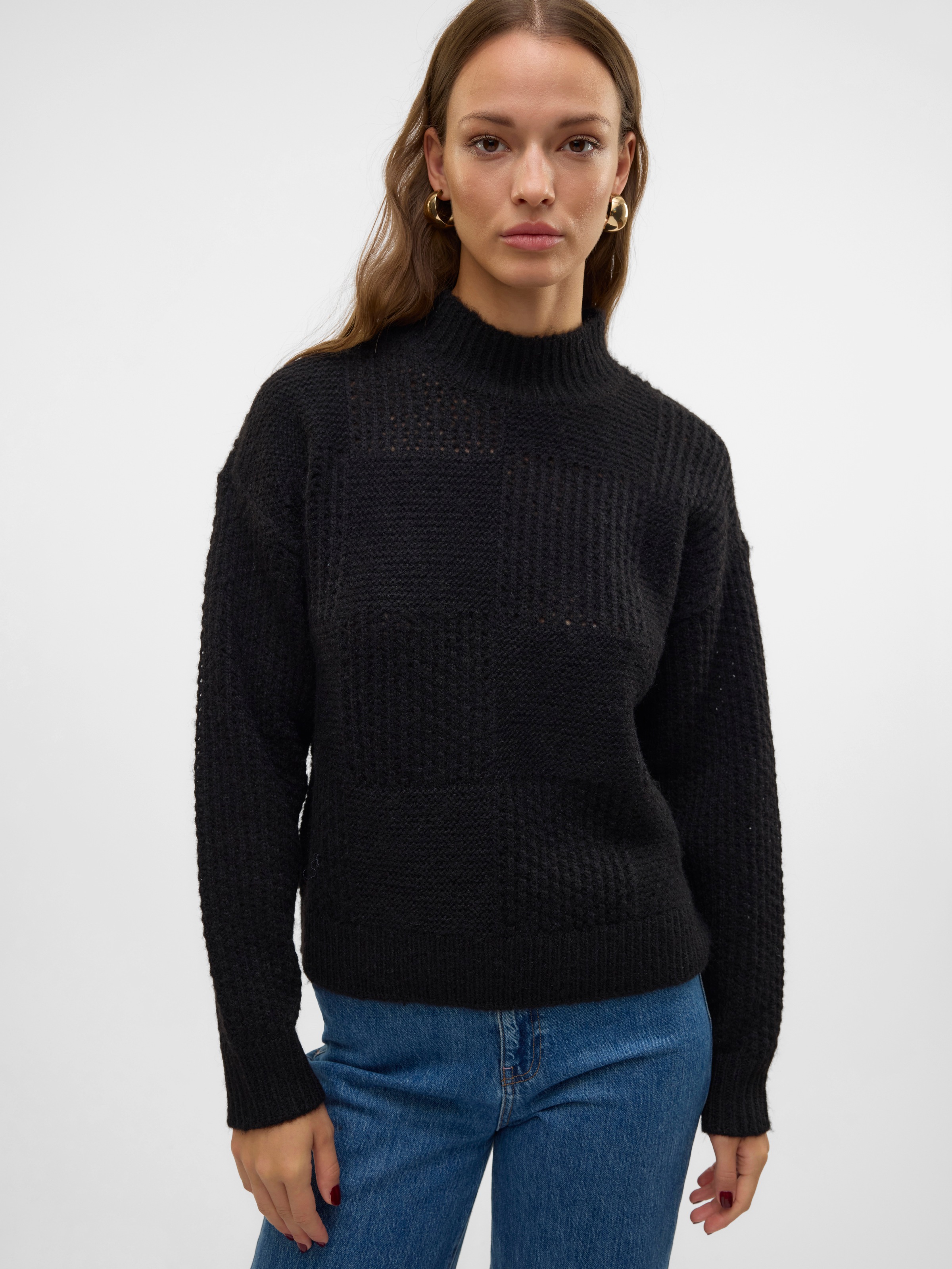 Vero Moda Strickpullover »VMMOON LS HIGHNECK PULLOVER GA BF«