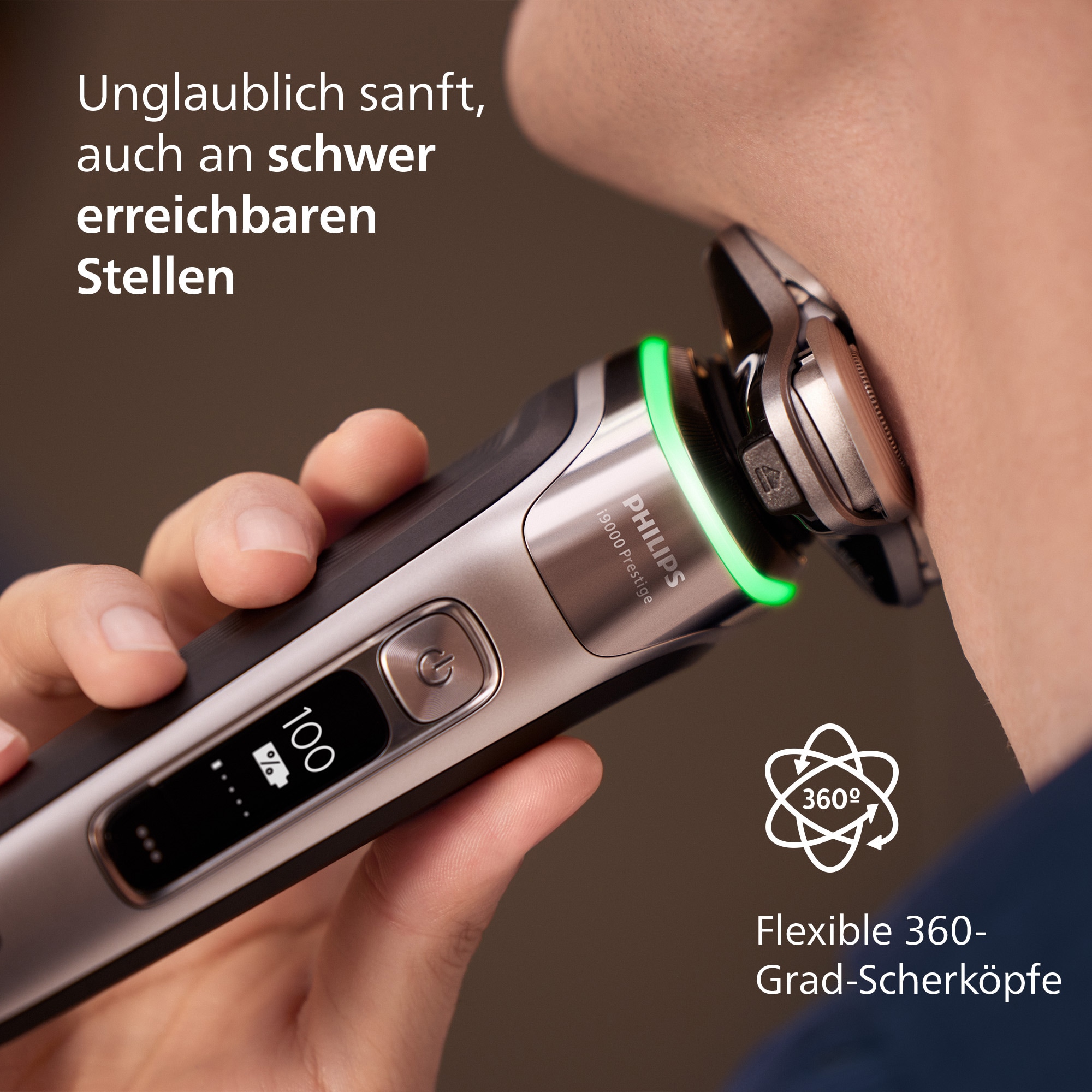 Philips Elektrorasierer »Series i9000 Prestige XP9202/10« integrierter Präzisionstrimmer mit SkinIQ Technologie, inkl. Ladestand, Reiseetui