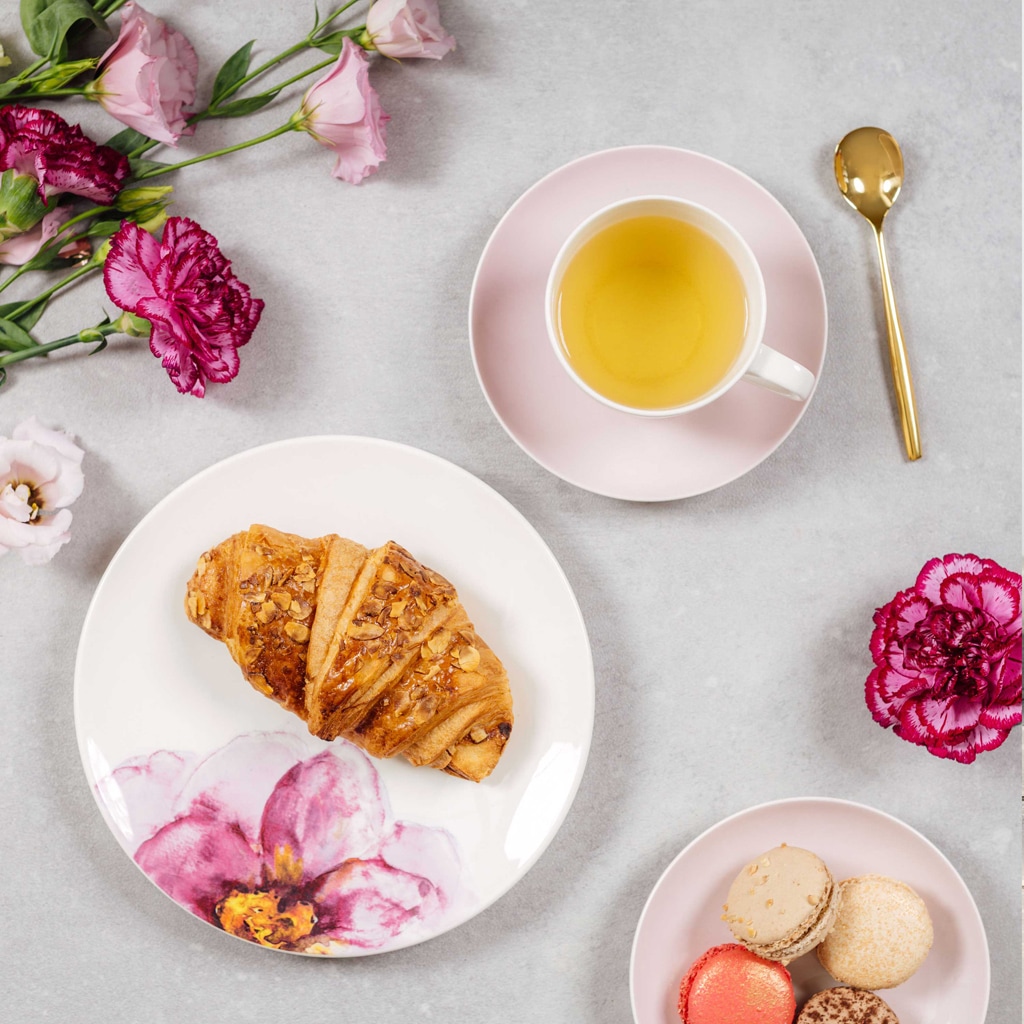 Villeroy & Boch Frühstücks-Geschirrset »Rose Garden« Made in Germany, Fine China Porzellan