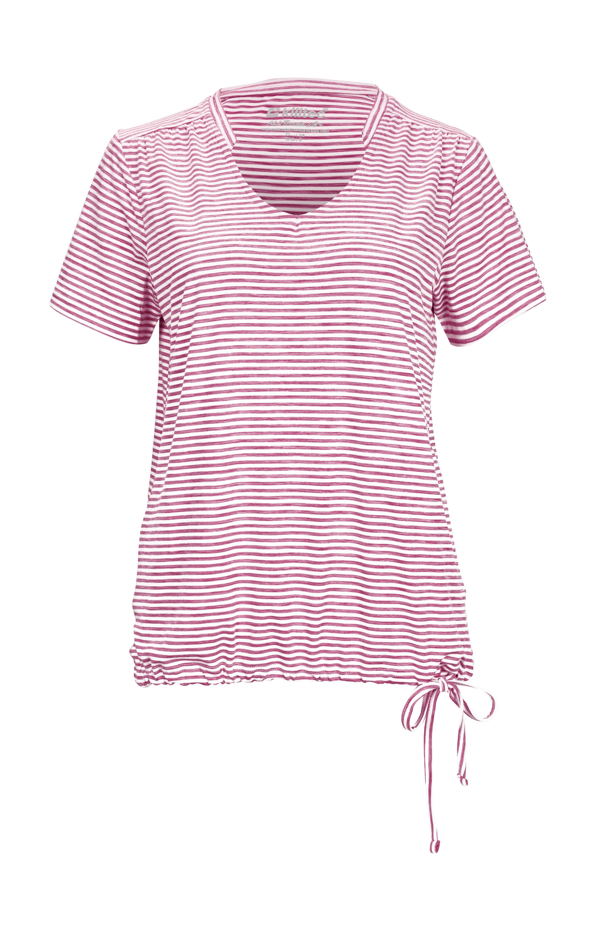 Image of Killtec T-Shirt "WMN TSHRT F" Gestreiftes, schnelltrocknendes Funktionsshirt mit verstellbarem Saum